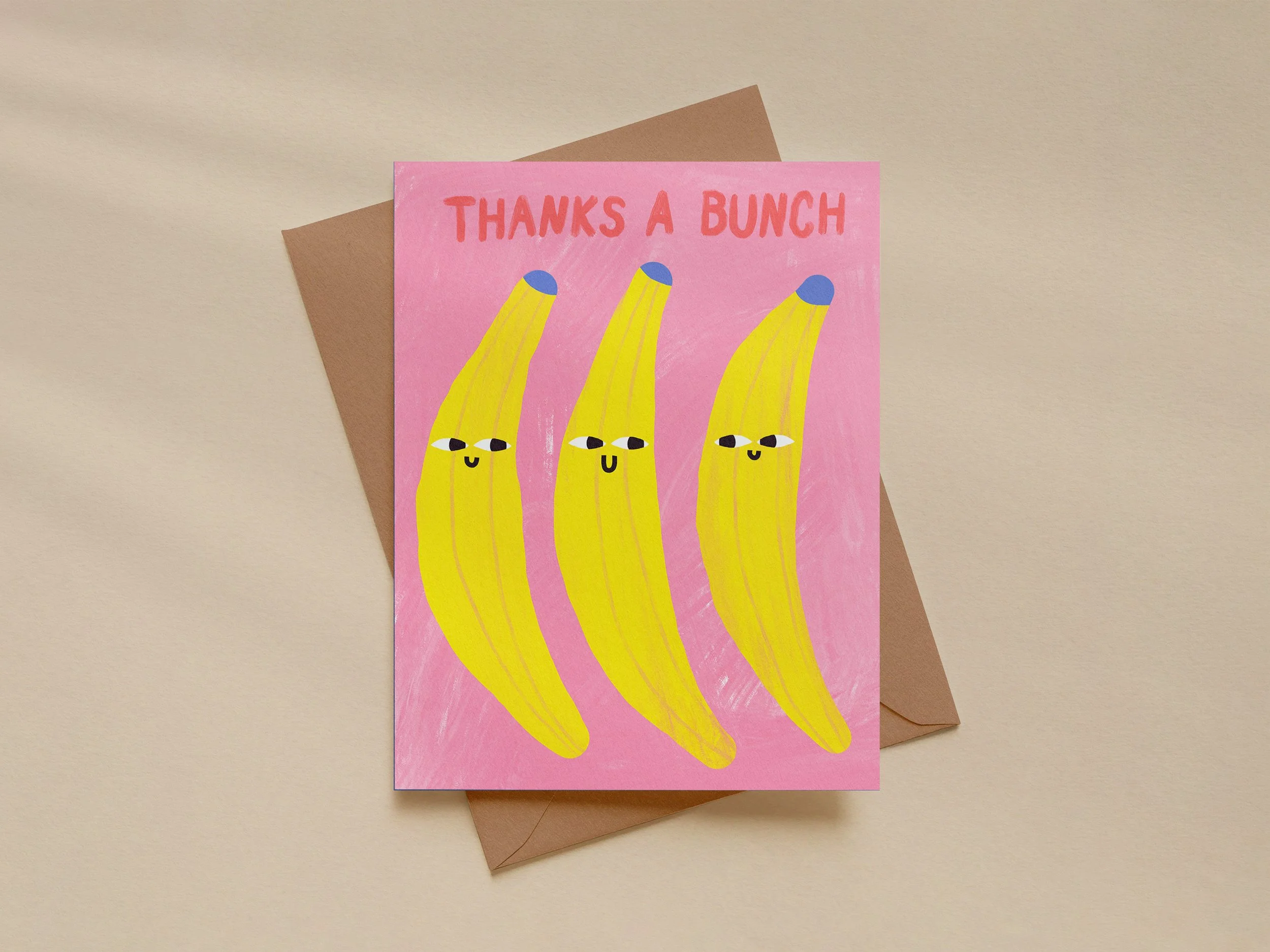 Thanks a Bunch – Smiling Banana Greeting Card
