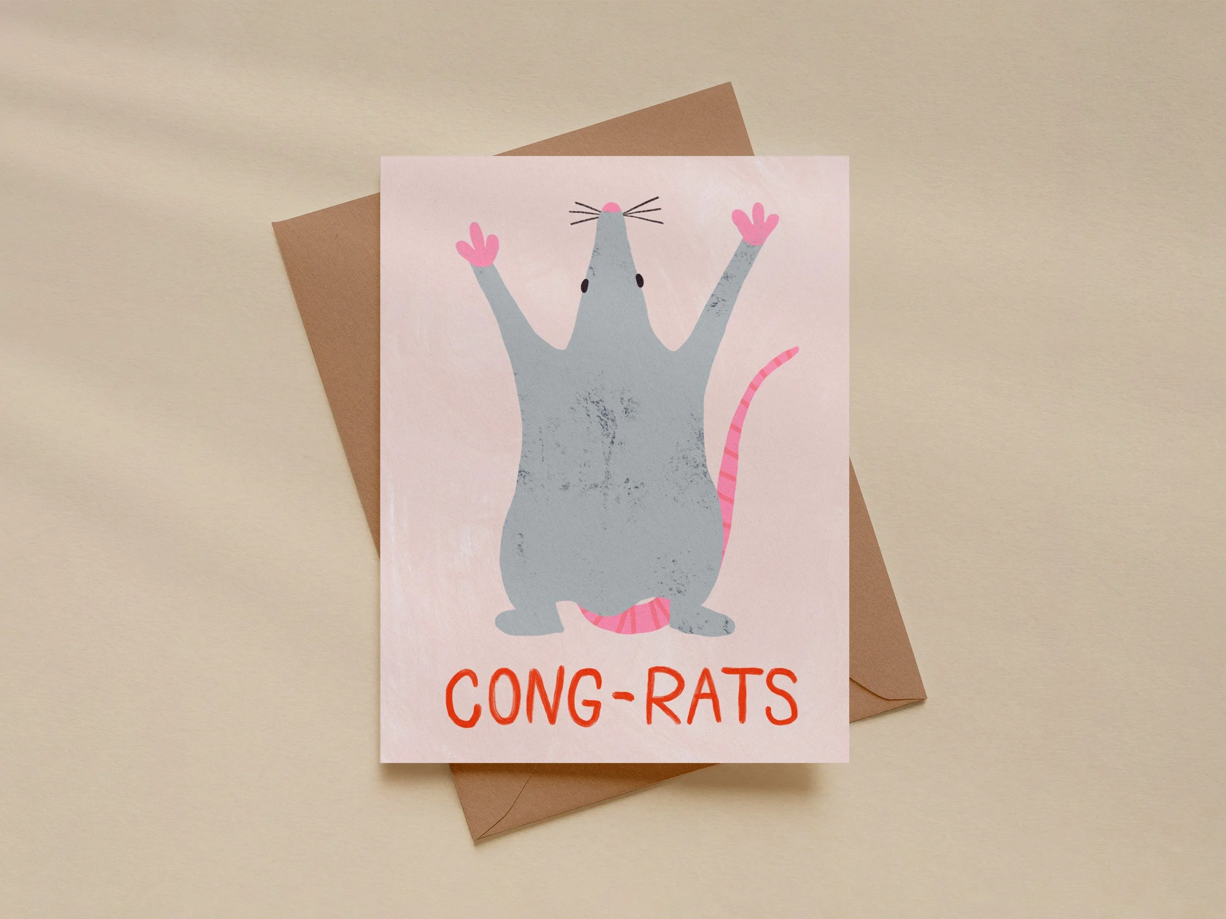 Cong-Rats! Congratulations – Funny Celebration Greeting Card