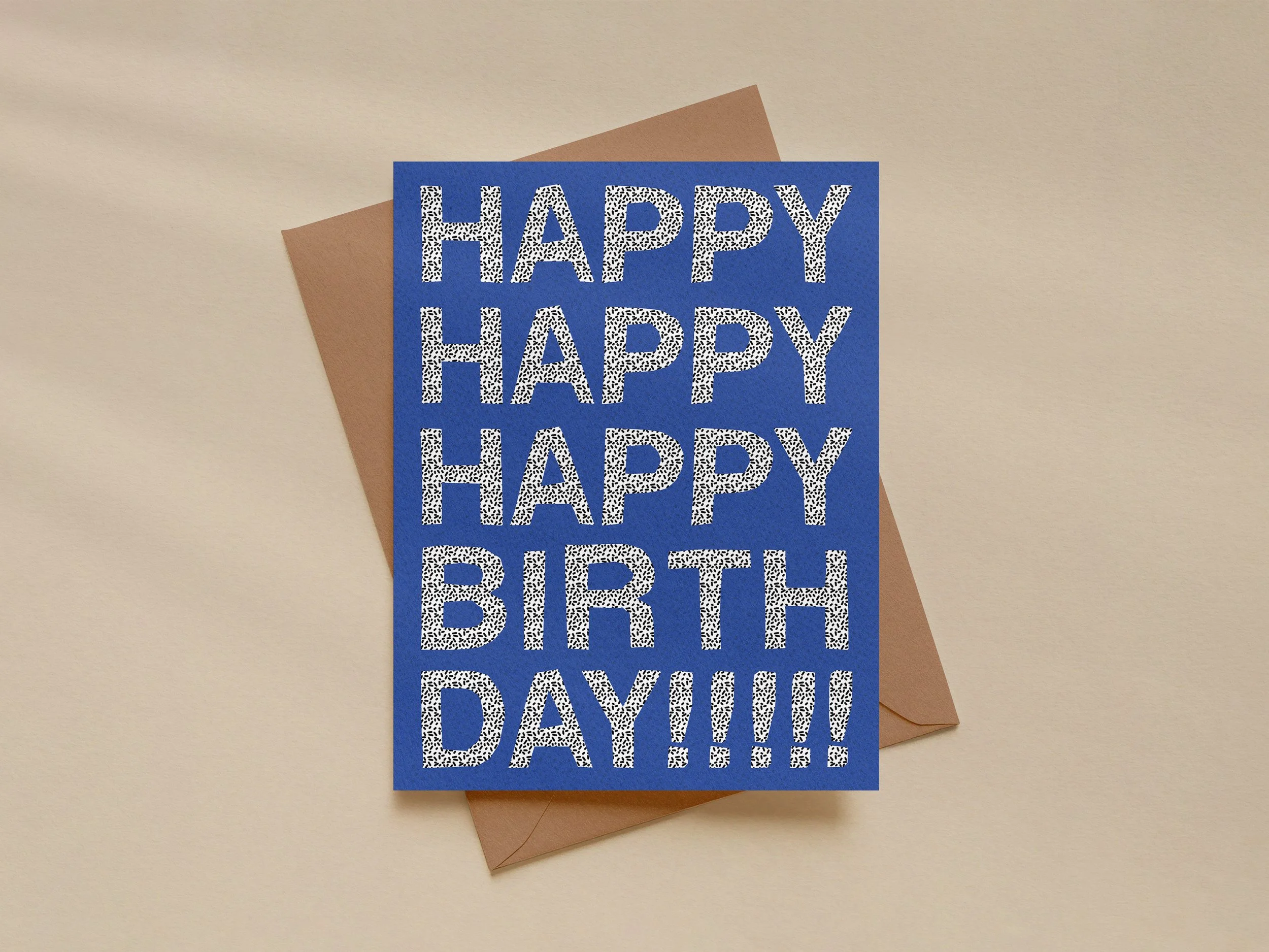 Happy Happy Happy Birthday – Playful Pattern Card