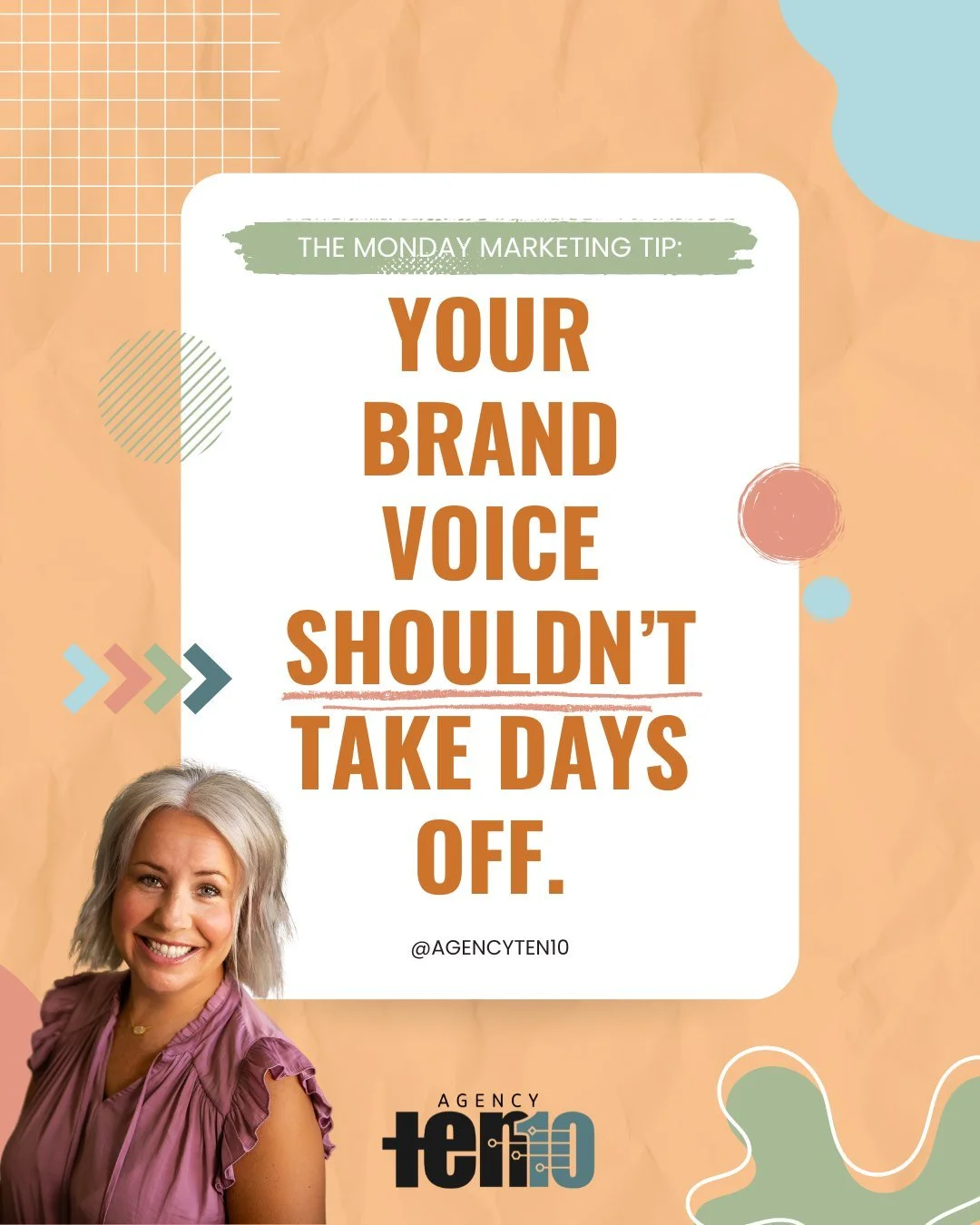 Your brand voice isn&rsquo;t something you turn on and off. It&rsquo;s how your business builds trust, connection, and recognition.

When you show up consistently with purpose and clarity, your audience listens. You don&rsquo;t need to shout to stand