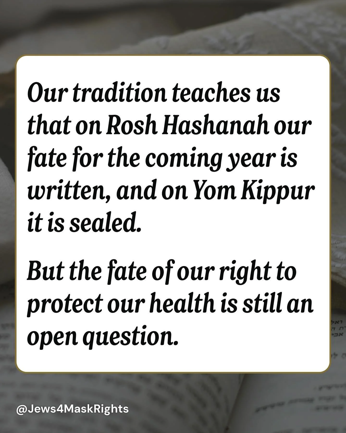 Our tradition teaches us that on Rosh Hashanah our fate for the coming year is written, and on Yom Kippur it is sealed. But the fate of our right to protect our health is still an open question.
It is not too late to:
- call your representatives and