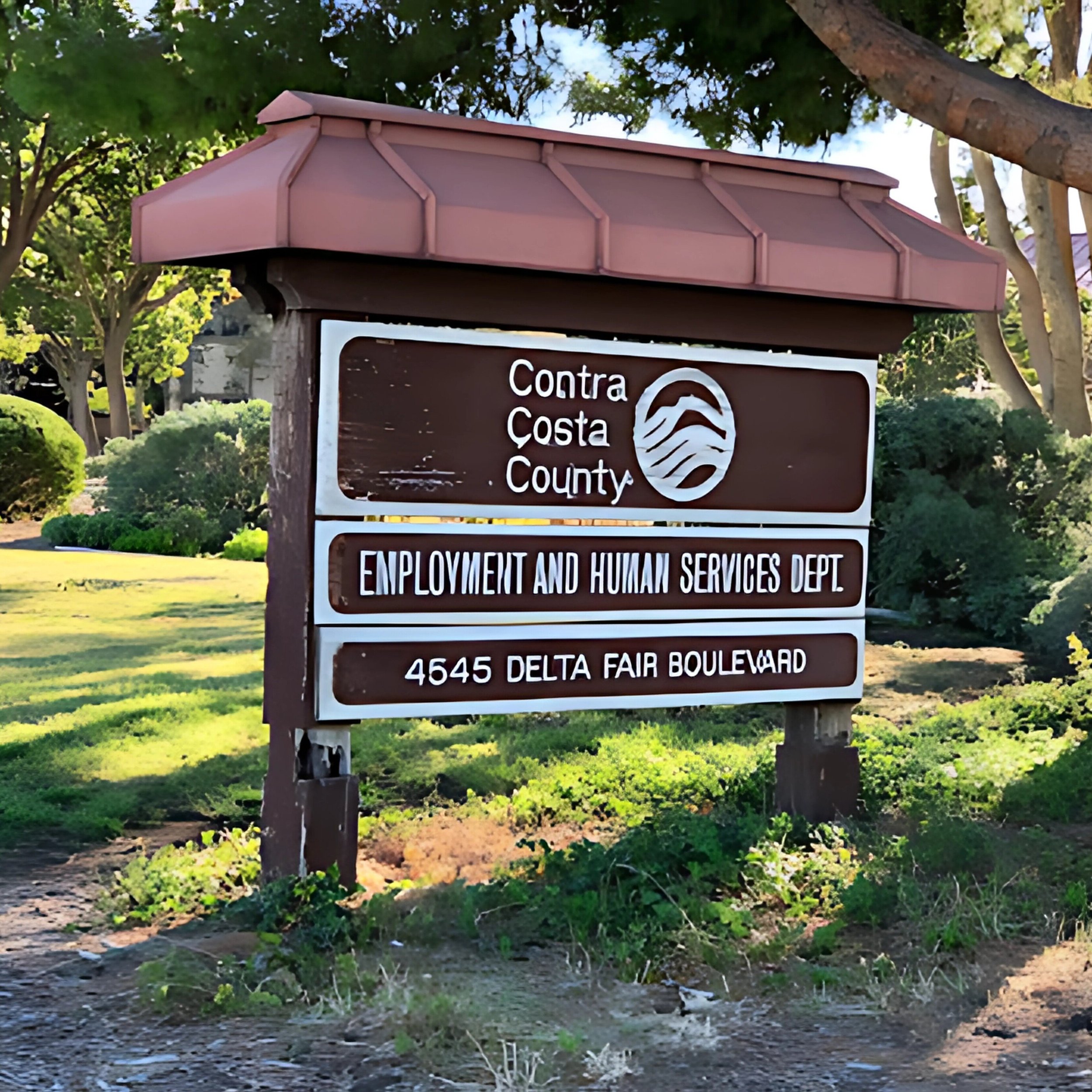 Employment and Human Service Department, Antioch CA Sign.