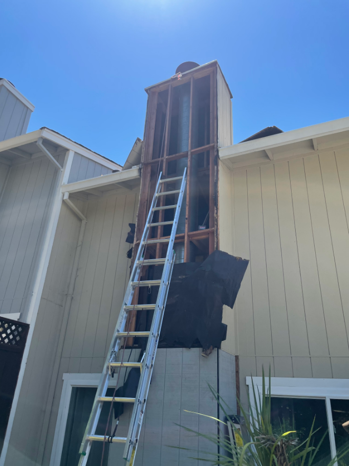 Exterior repair on Martinez Residence.