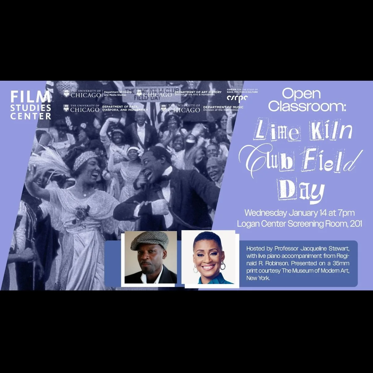 CSRPC will be co-sponsoring a film studies event. Join us on January 14th at 7pm for an open classroom screening of Lime Kiln Club Field Day (1913), the oldest surviving film featuring an all-black cast. This screening be presented with a brief lectu
