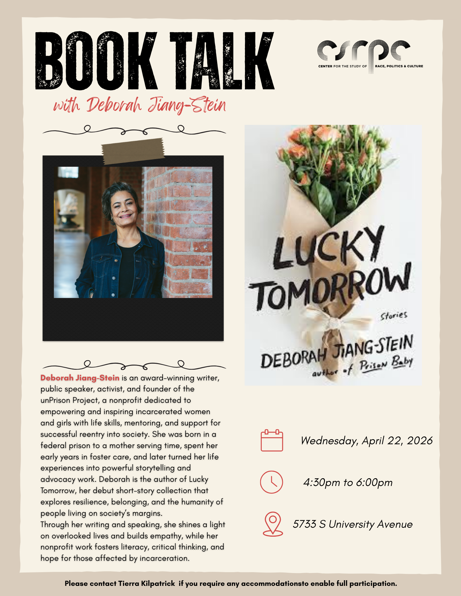 Book Talk With Deborah Jiang-Stein