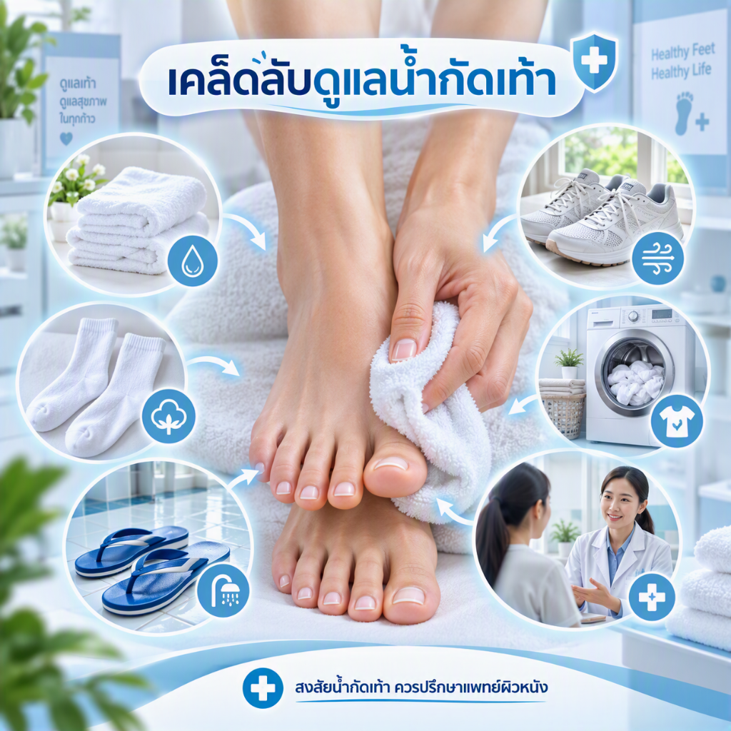 เคล็ดลับง่ายๆในการรักษาโรคน้ำกัดเท้า&nbsp;