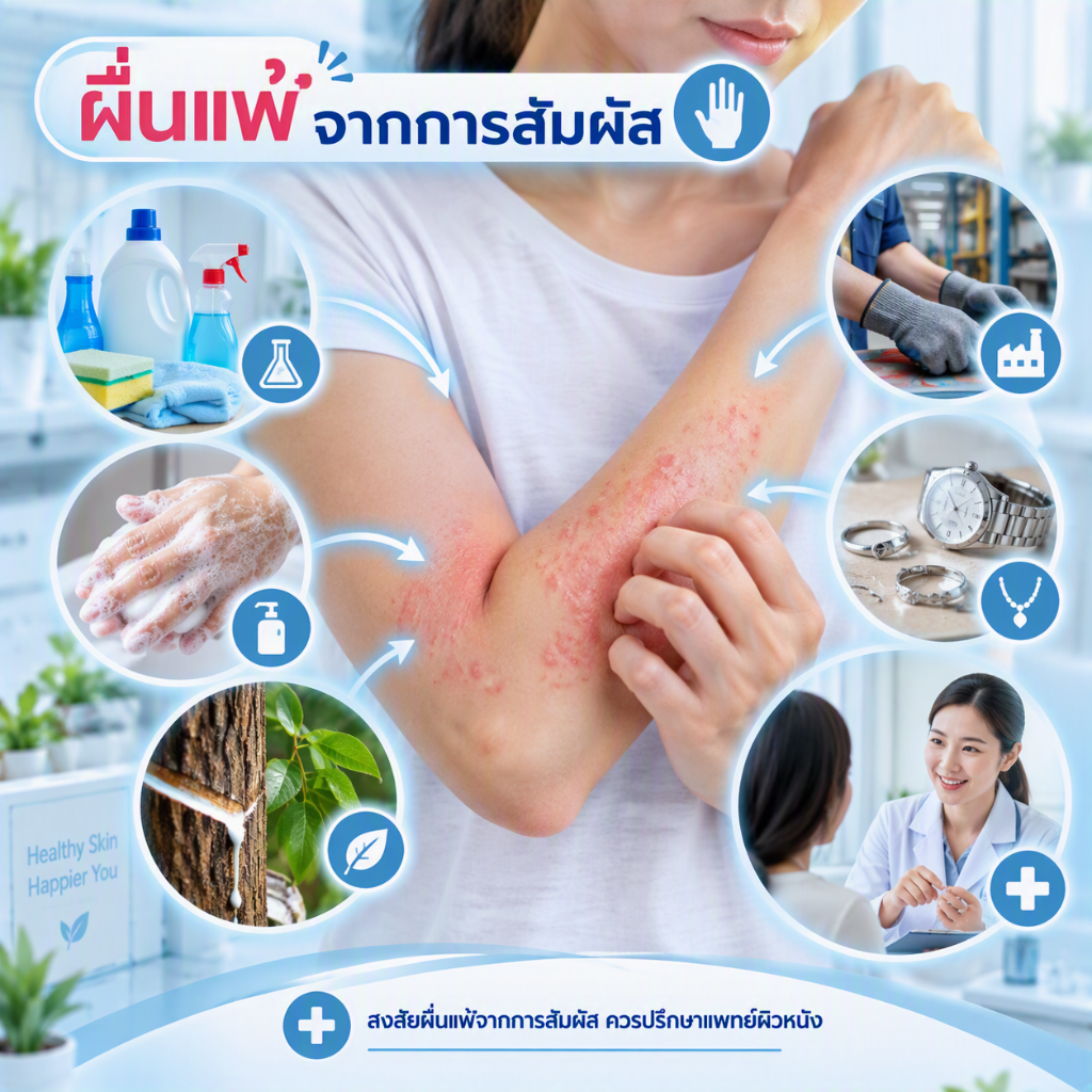 ผื่นแพ้สัมผัสเกิดจากอะไร?