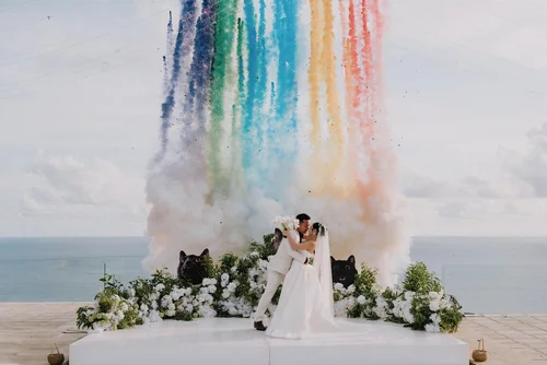 uluwatu lace wedding dress Lauren Elaine Astoria