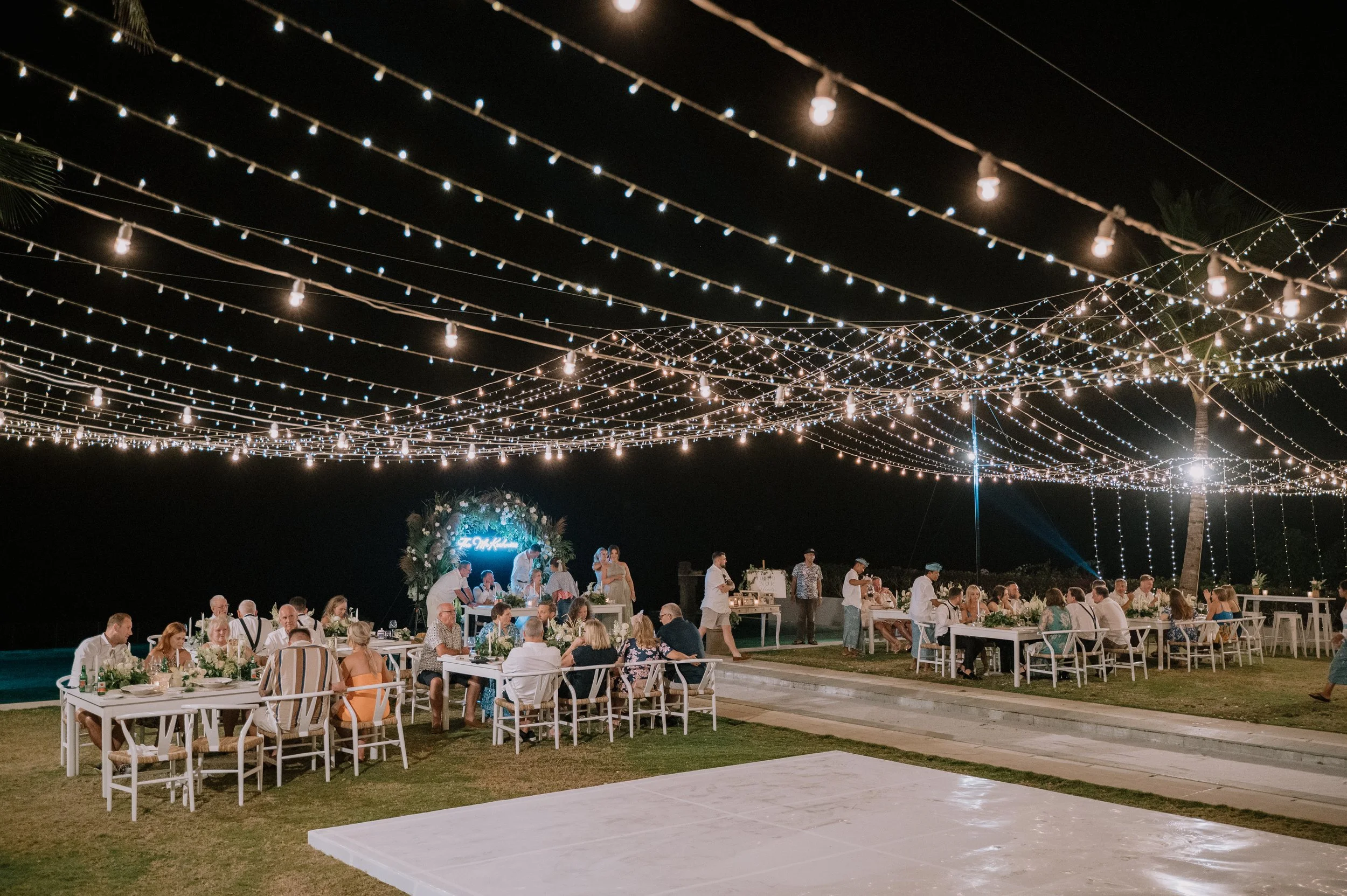 Bali wedding dinner reception
