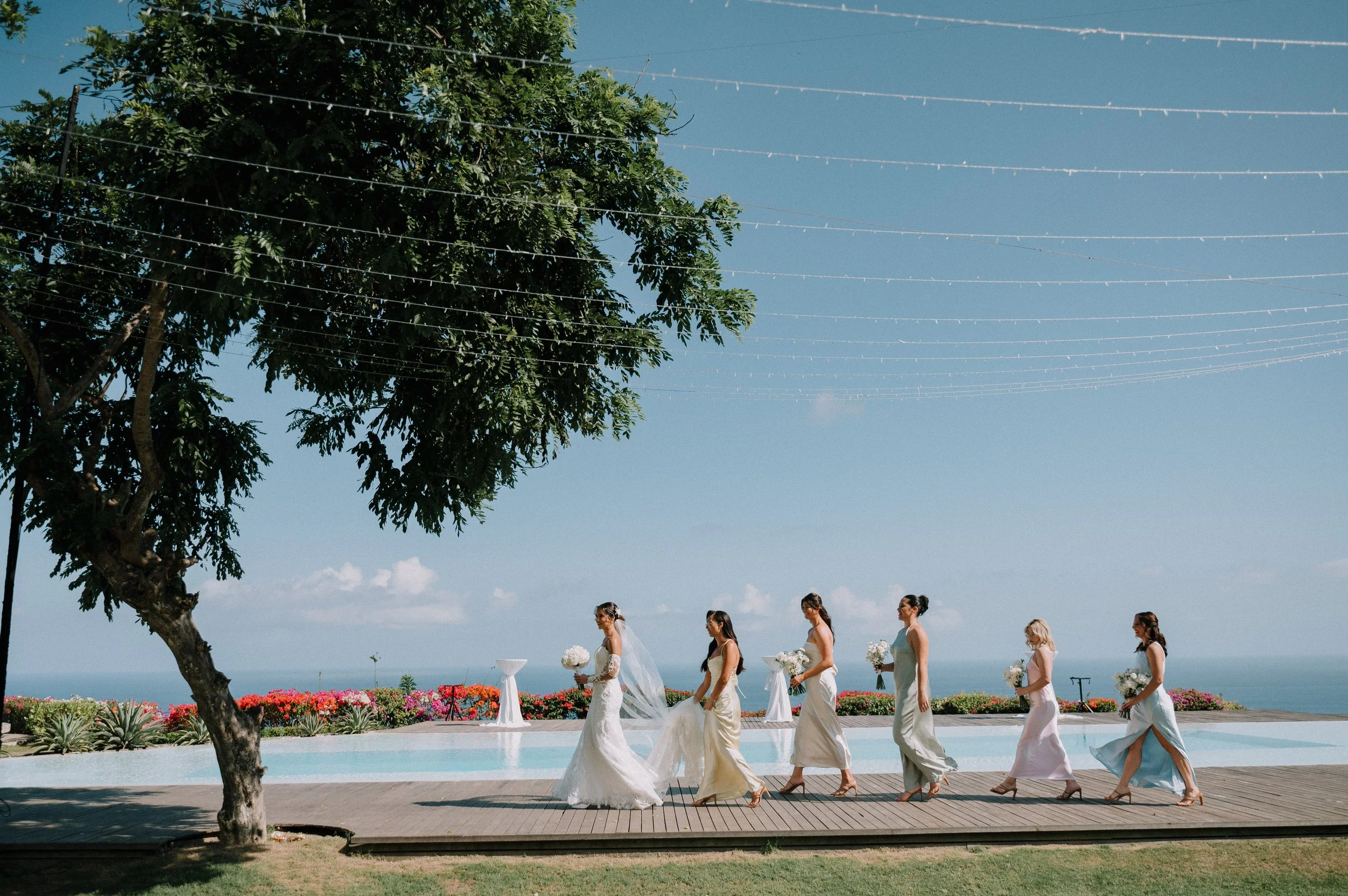 bride bridesmaids bali wedding venue