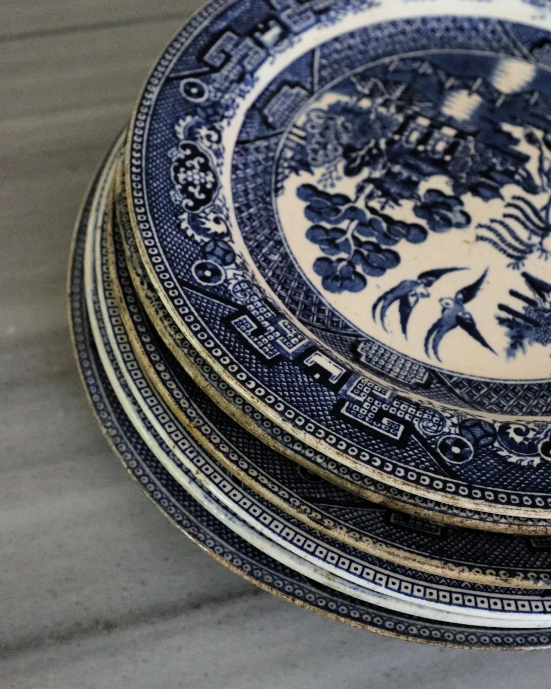 Stone Ware Willow plate, 19th century