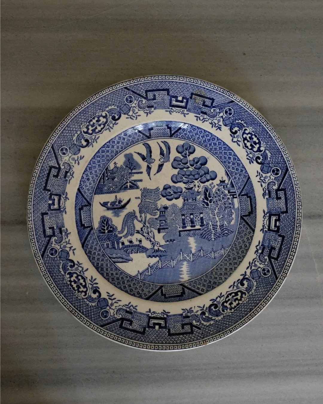 Antique Midwinter Willow Pattern Plate, 1910-1920