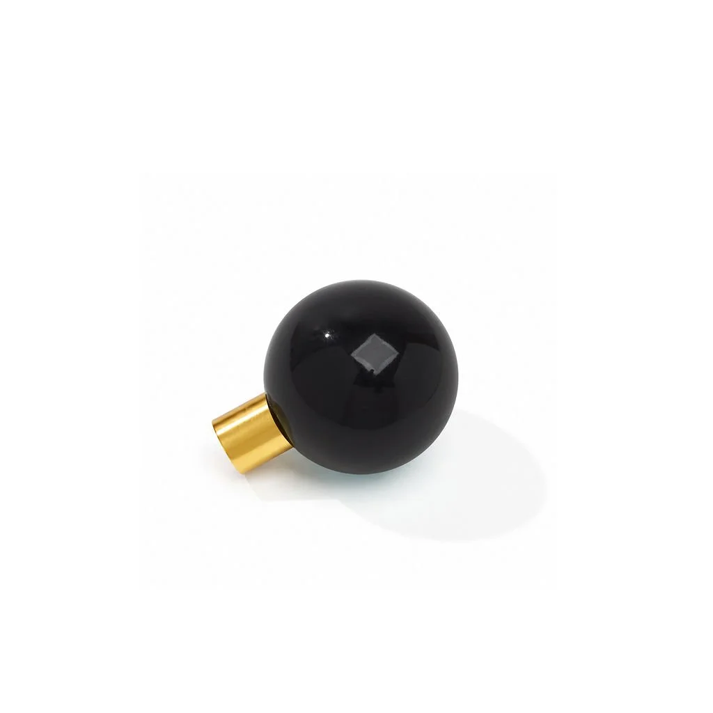 Black Porcelain Knob