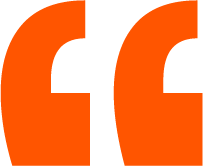 Orange quotation marks.