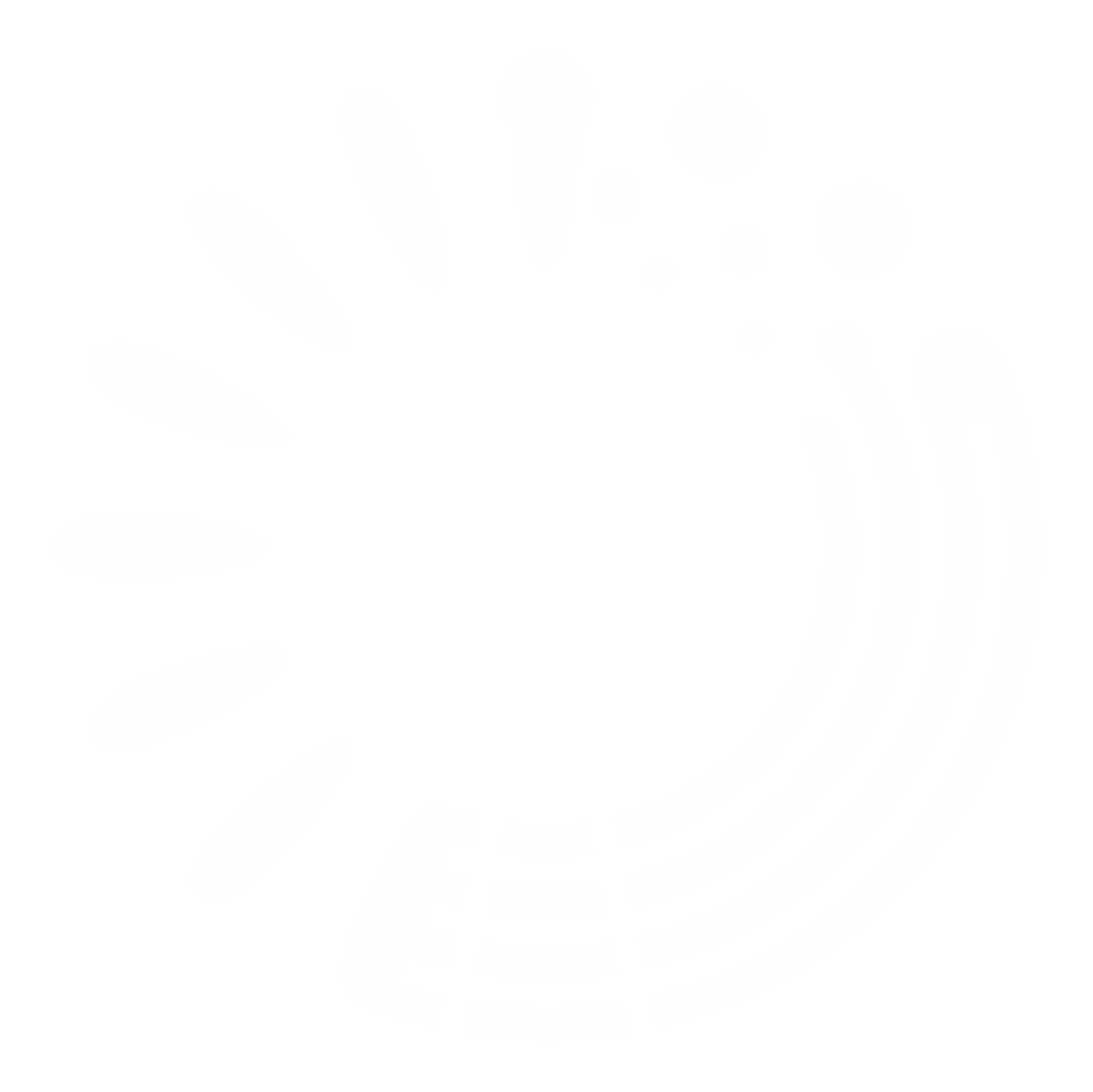 Abstract black and white circular design with various shapes and lines.