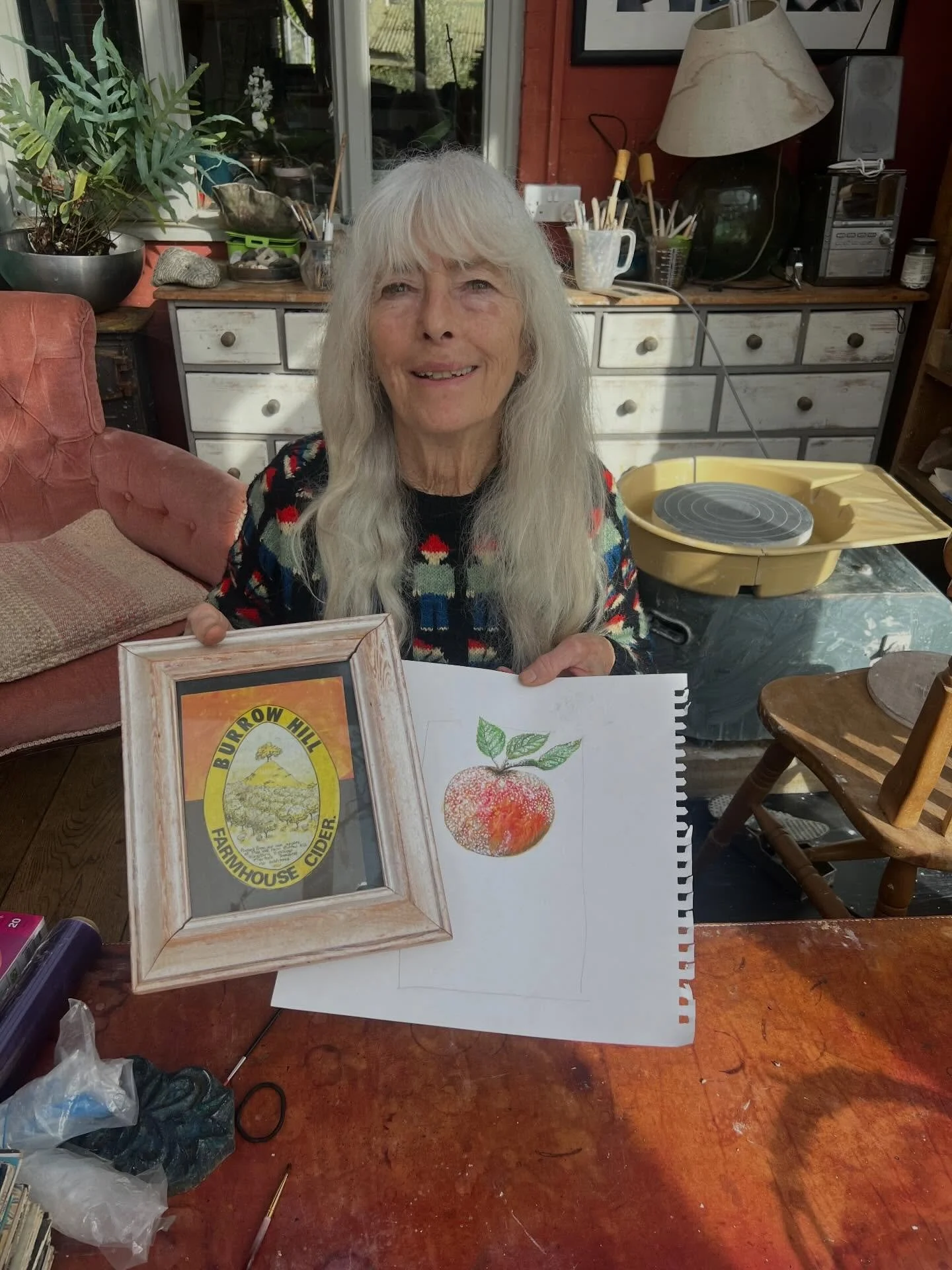 This is the year of the artist for us. We realised our world was beginning to look a bit digital so it&rsquo;s back to hand drawn and hand written artist collaborations. Here is @dianaetemperley our original artist (and founder) with her first Burrow