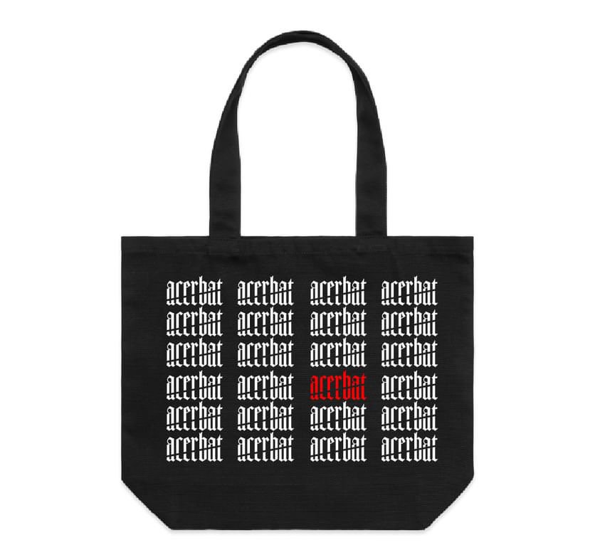 Acerbat Black Tote Bag