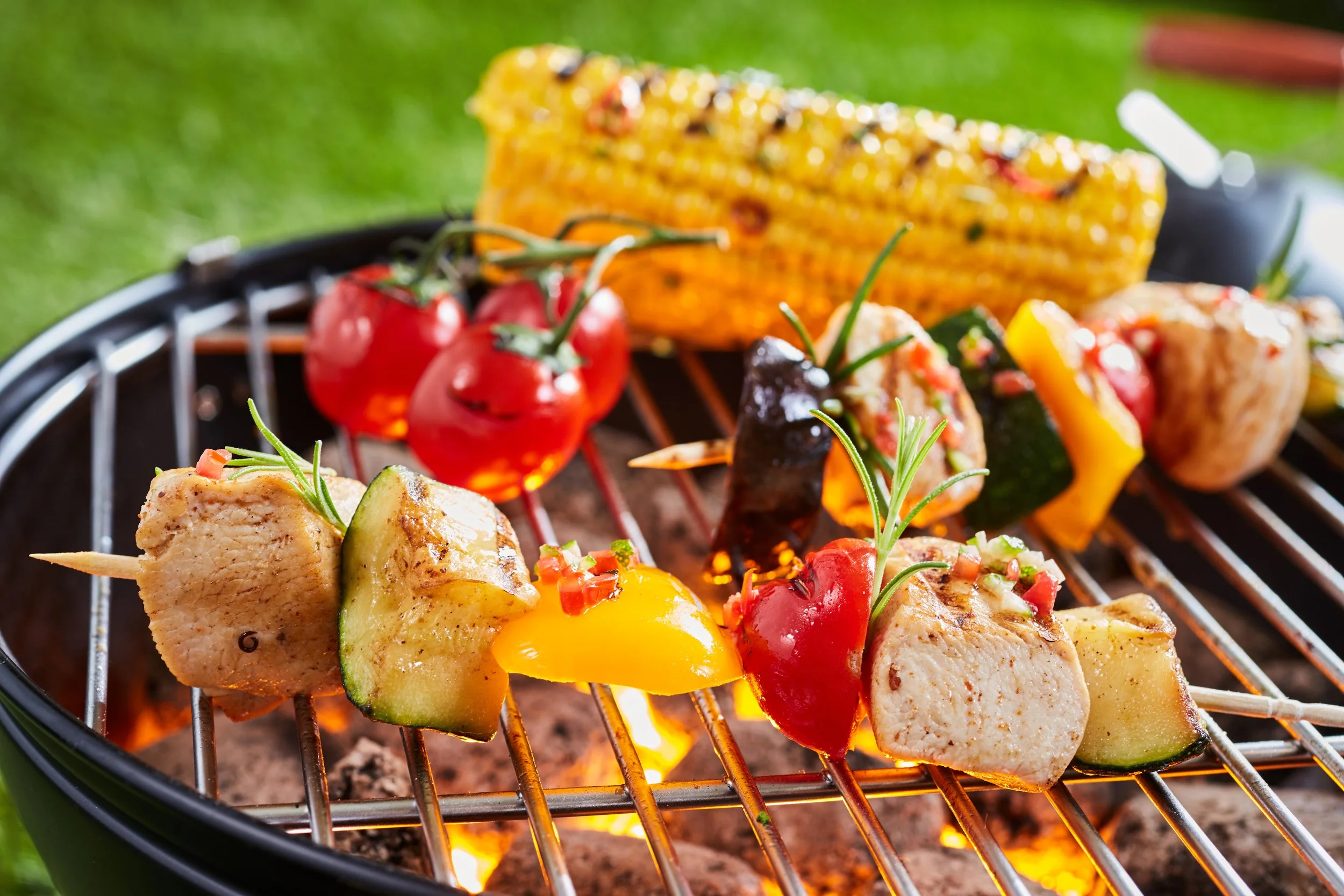 Grillsachen auf Gitter