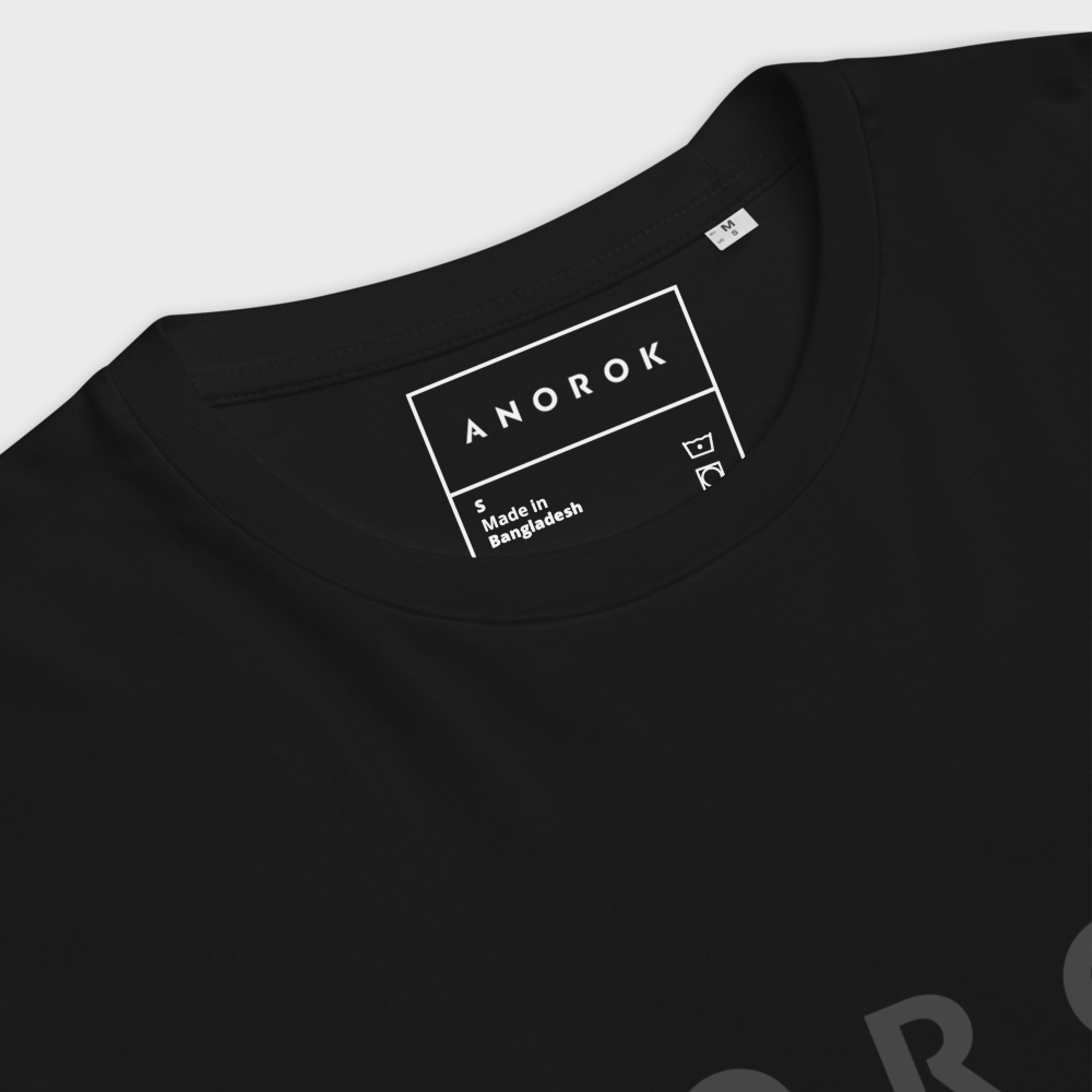 Anorok Organic Cotton Tee Black Detail.png