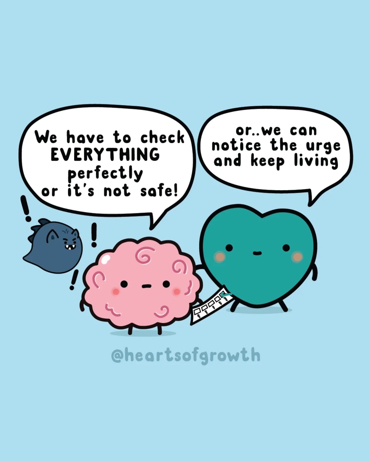 OCD thoughts and urges can feel overwhelming, pushing us toward compulsions that keep us stuck in the cycle. Not giving in can feel so so challenging. Here are some gentle ways to break the cycle.&nbsp;Every small step counts.

✨ Save this for the ne
