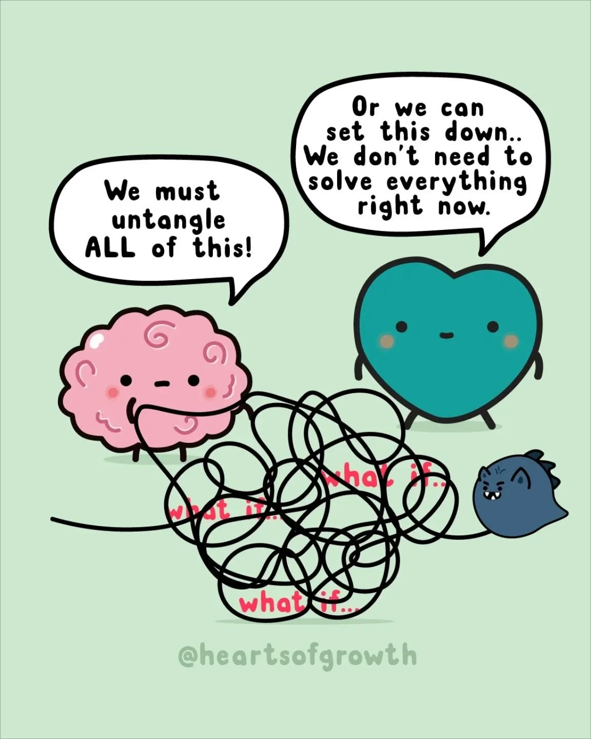 OCD loves to trick us into thinking every thought is urgent and must be solved leading to sneaky mental compulsions.

But not every thought is a puzzle.. some are just noise. You don&rsquo;t have to untangle them all..💙

#ocd #obsessivecompulsivedis