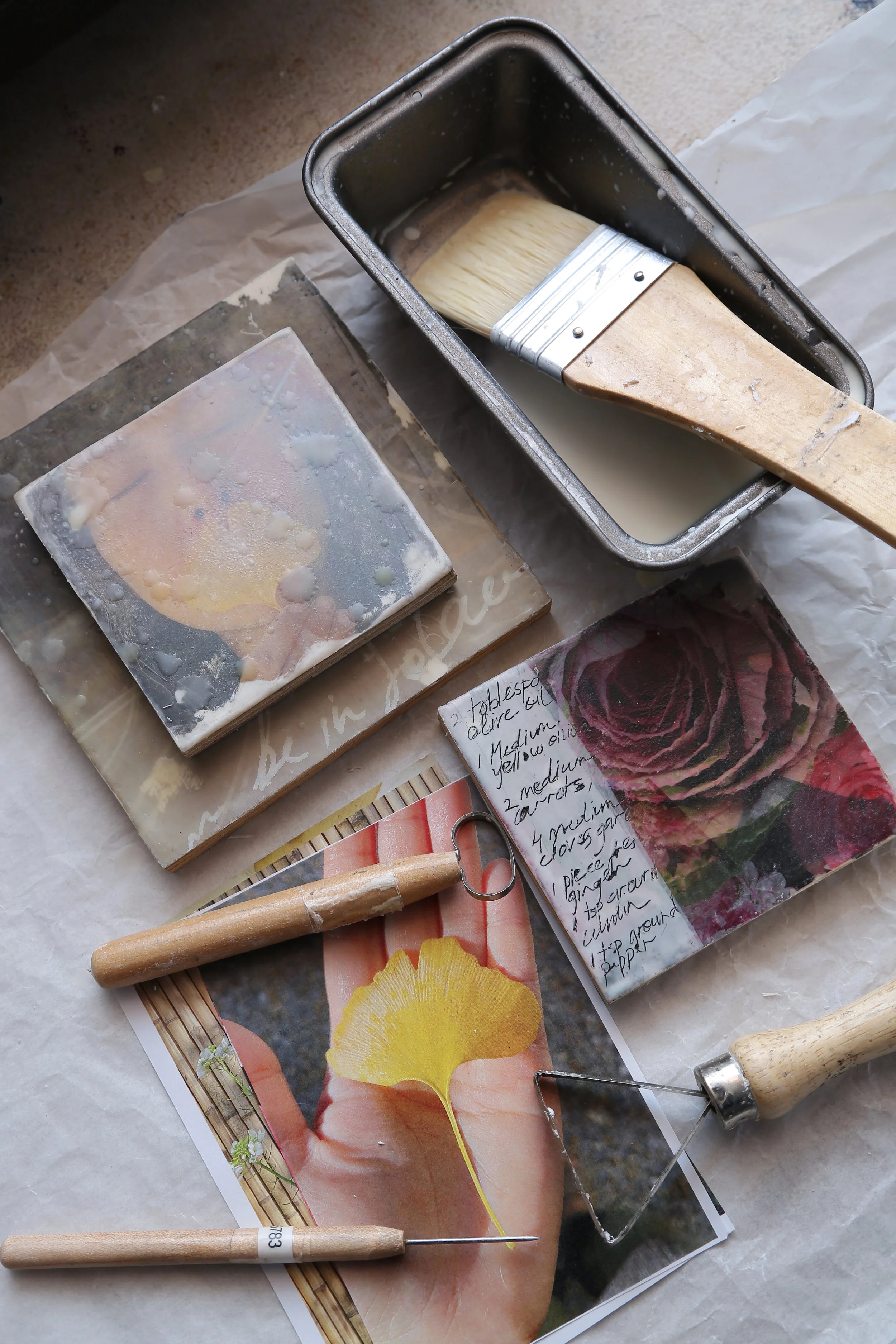 Photo Transfer with Encaustic Workshop