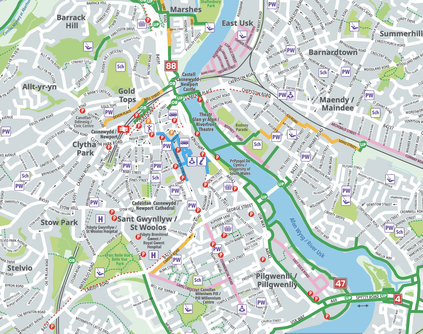 Newport Wales Map