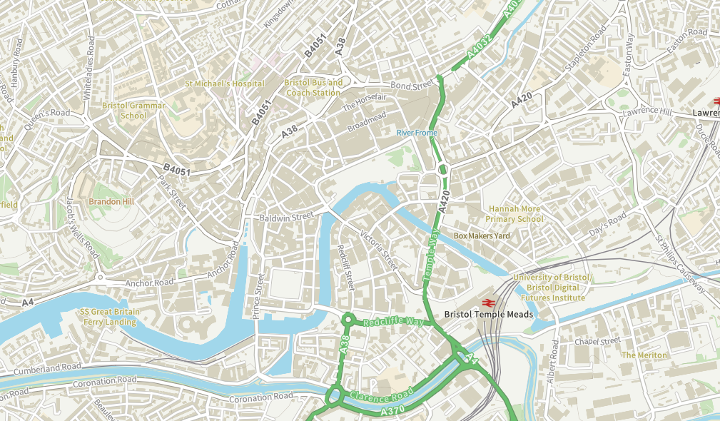 Map of Bristol
