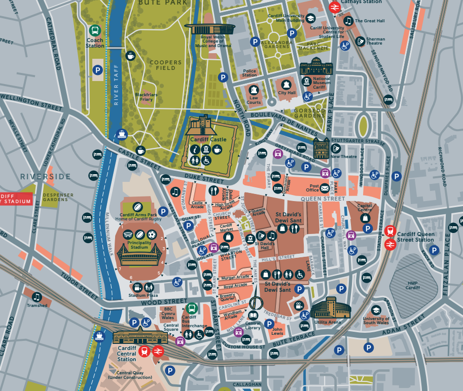 Cardiff City Map