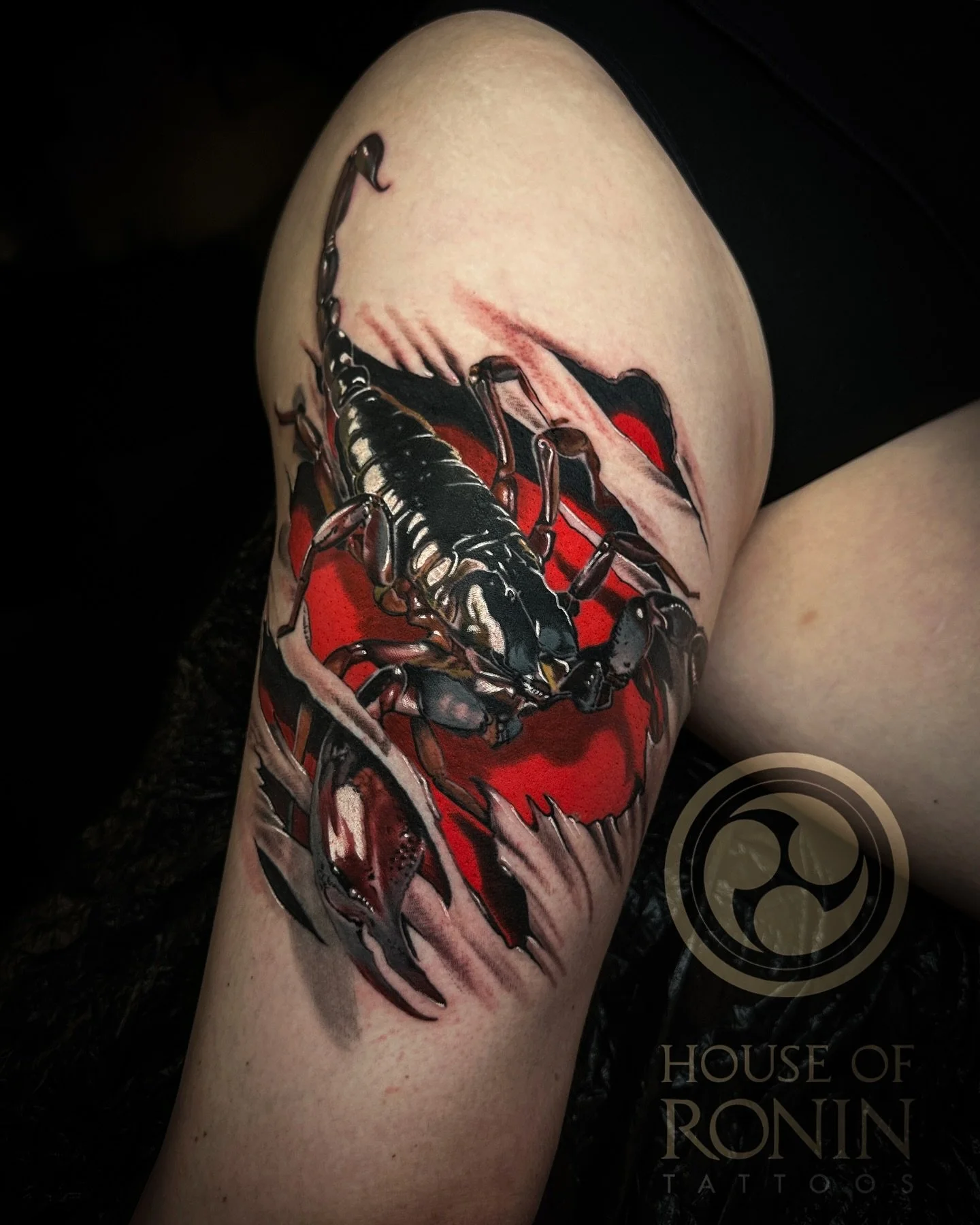 Fun Scorpion yesterday!
www.houseofronintattoos.com
#ScorpionTattoo #3DTattoo #RealisticTattoo #TattooArt #BlackAndRedTattoo #InkedUp #TattooOfTheDay #HouseOfRoninTattoos #LegTattoo #BoldInk #TattooDesign #ColorTattoo #TattooLovers #CustomTattoo #Tat
