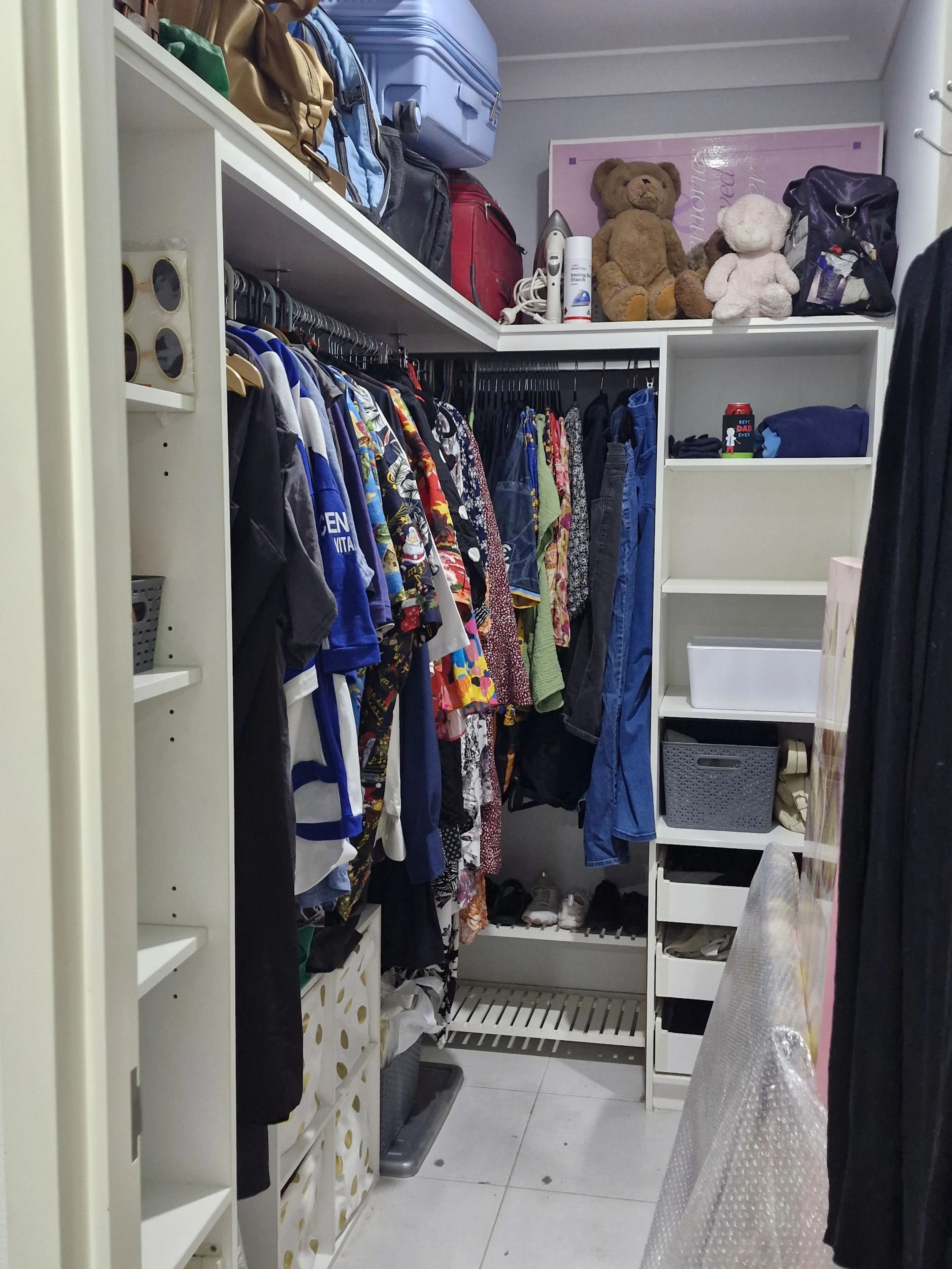 organised wardrobe