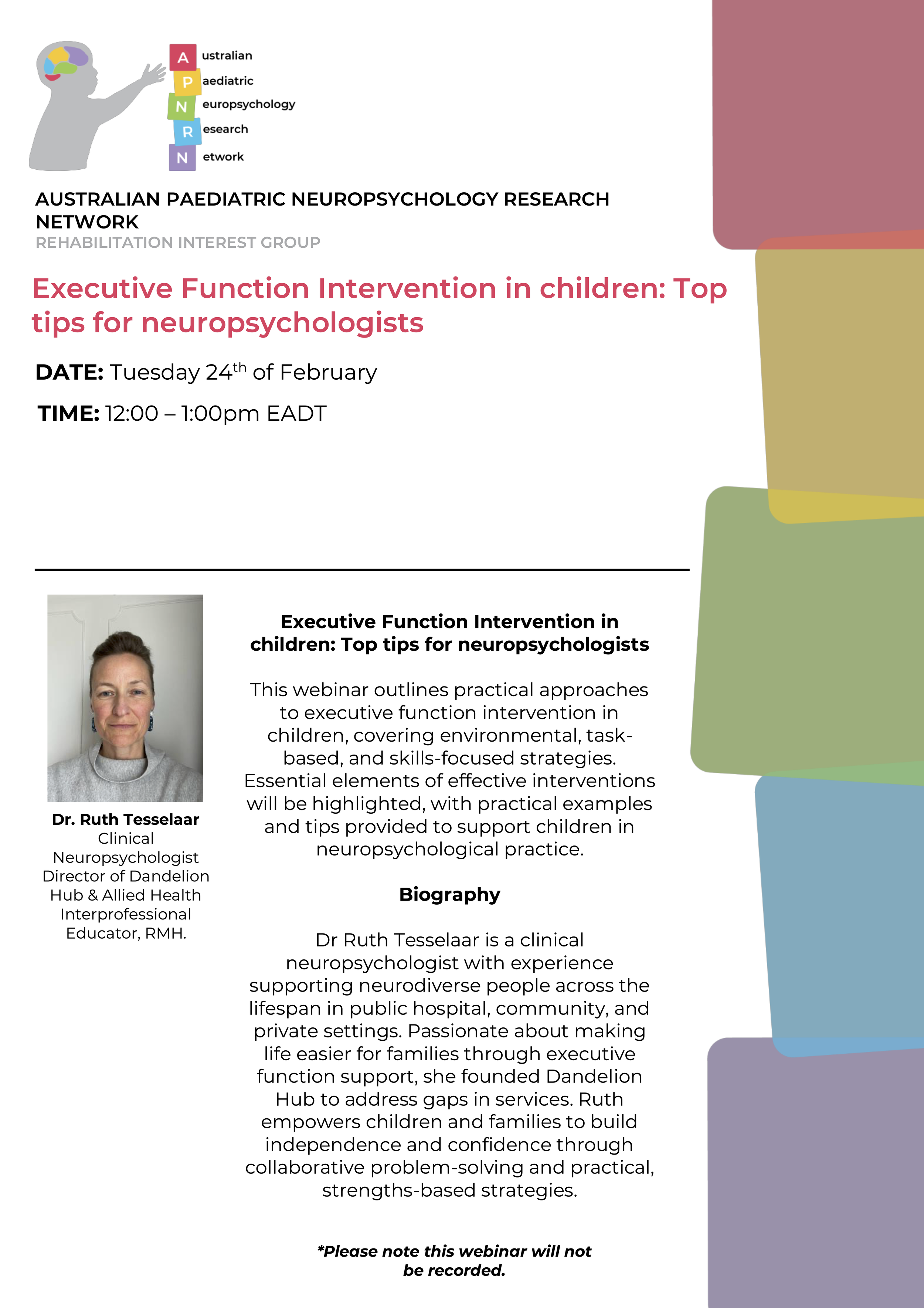 Executive Function Intervention in children: Top tips for neuropsychologists