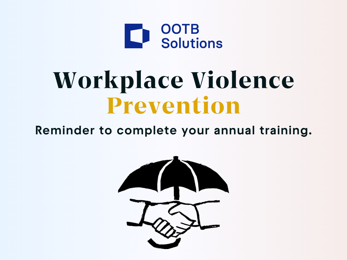 Workplace Violence Prevention REMINDER