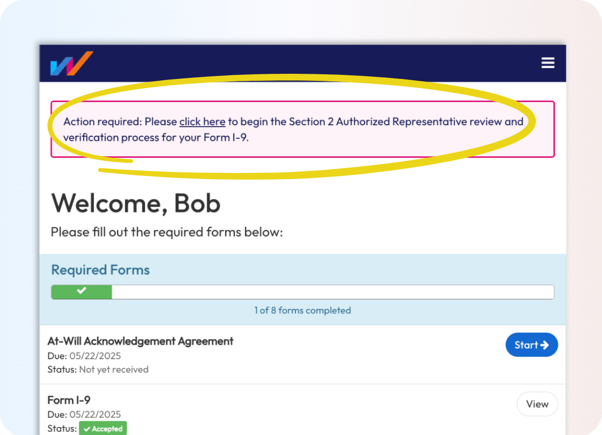 Workbright I-9 Verification
