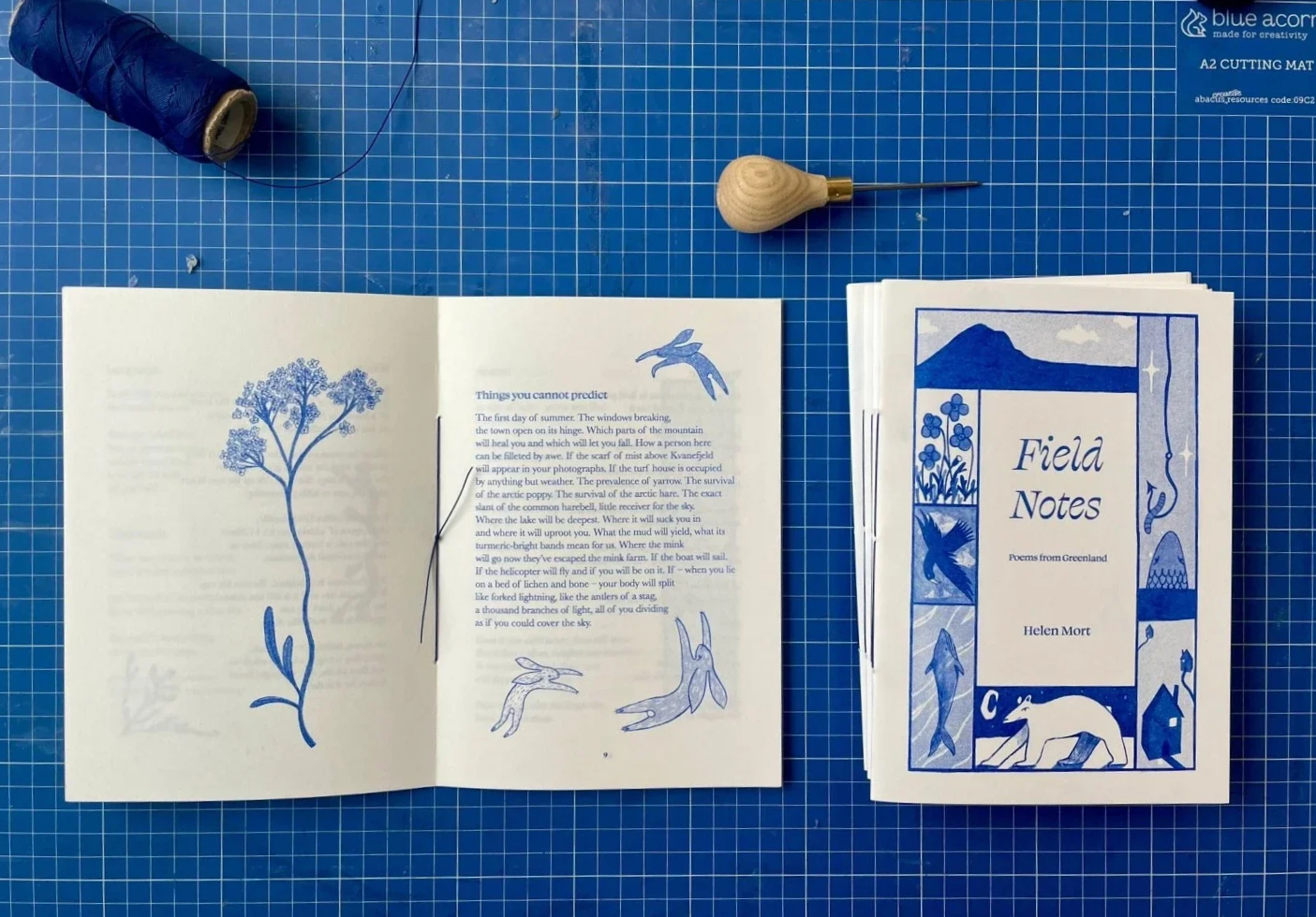 Photograph and book binding by Sarah Cleave.