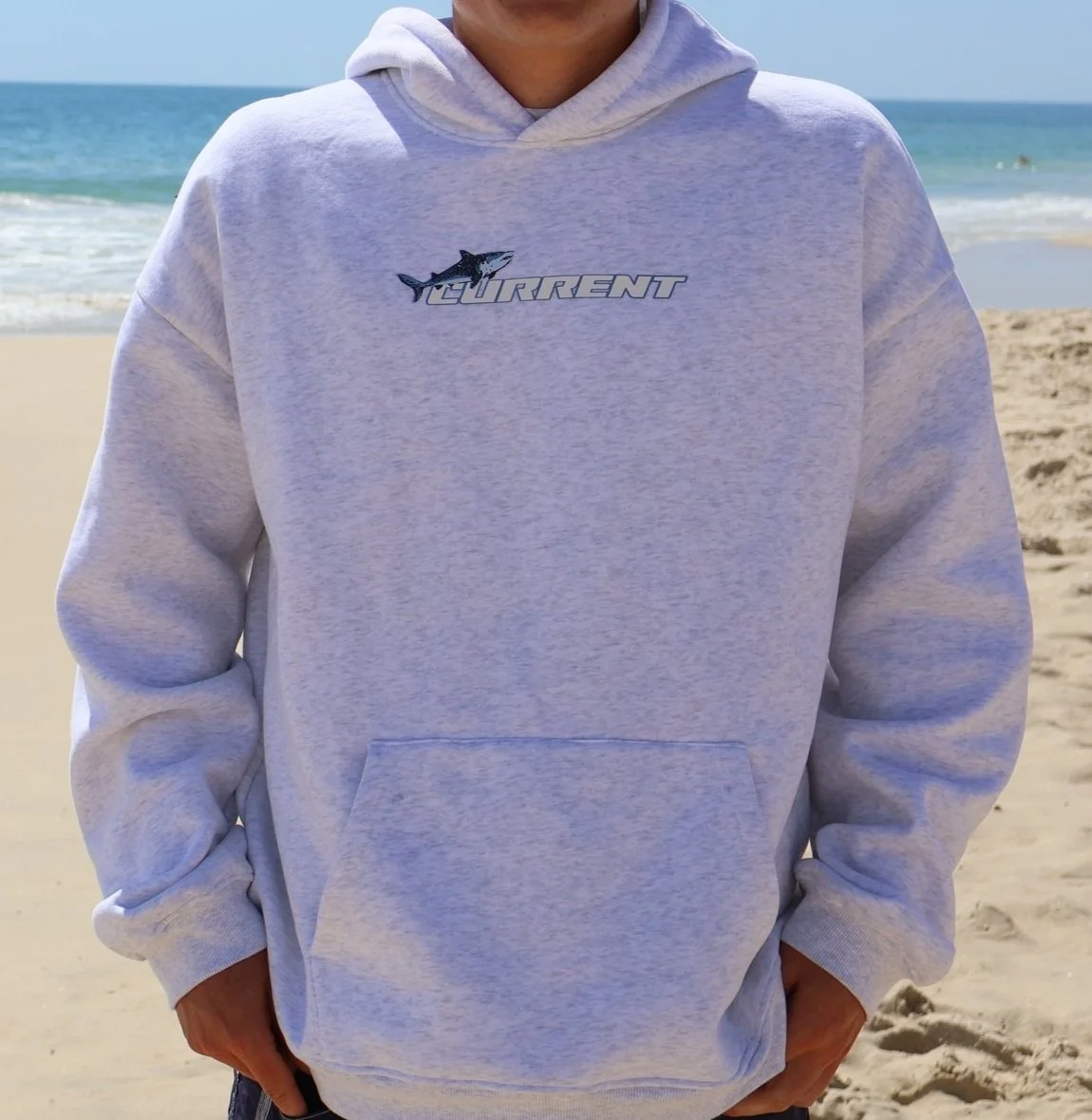 Shark Hoodie Ash Grey
