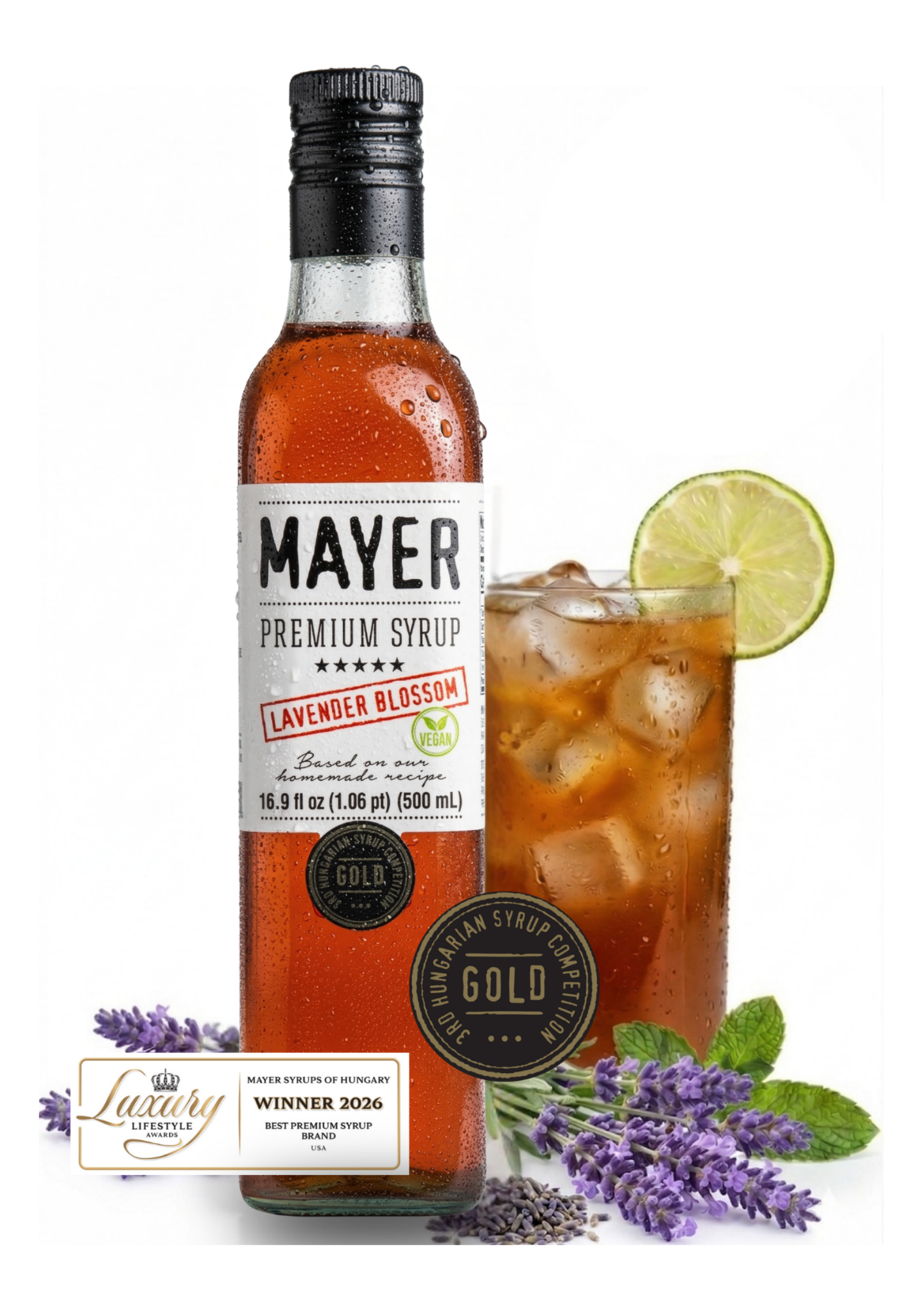 Lavender Blossom Syrup 16.9 fl oz (1.06 pt) (500 ml)