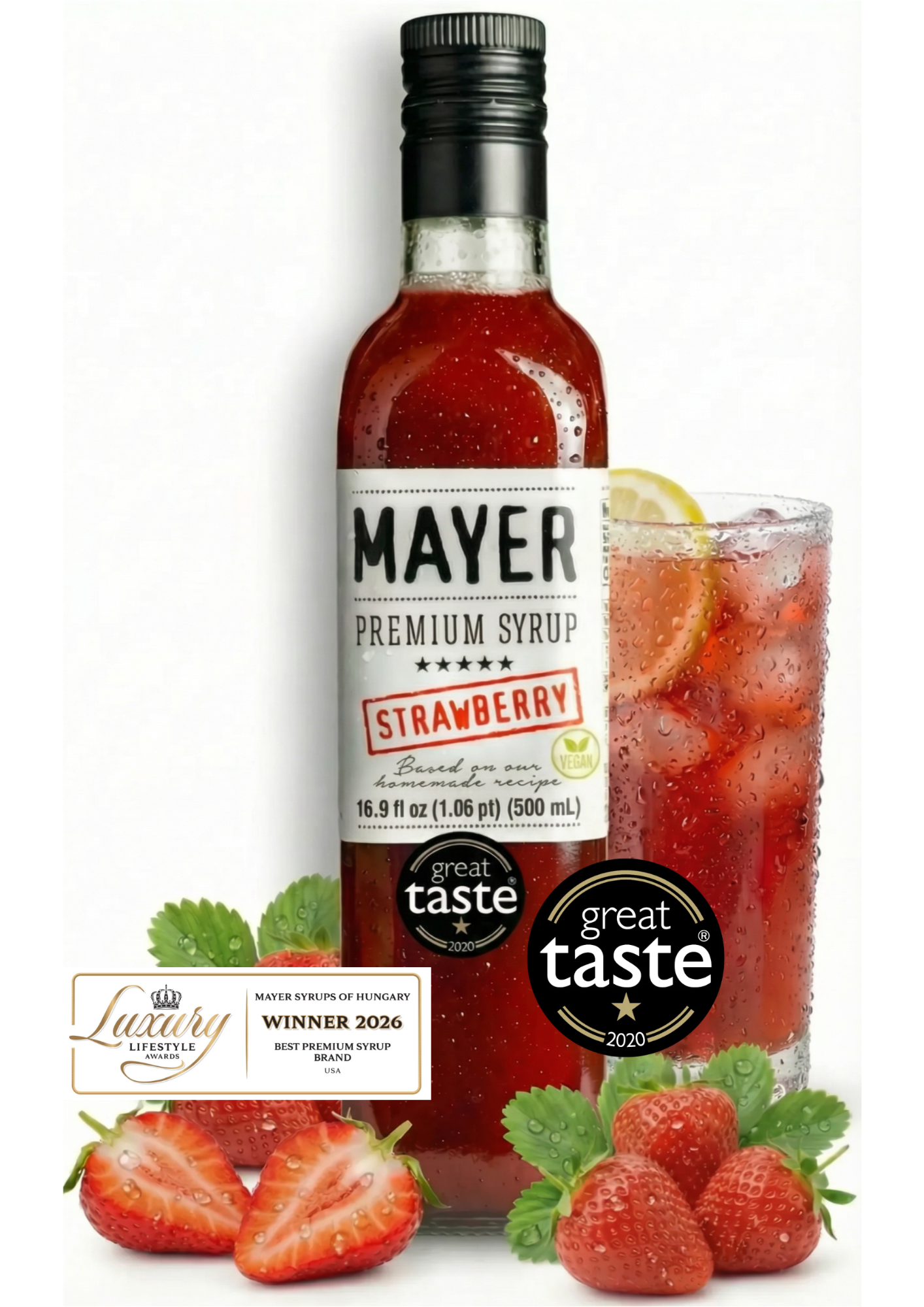 Strawberry syrup 16.9 fl oz (1.06 pt) (500 ml)