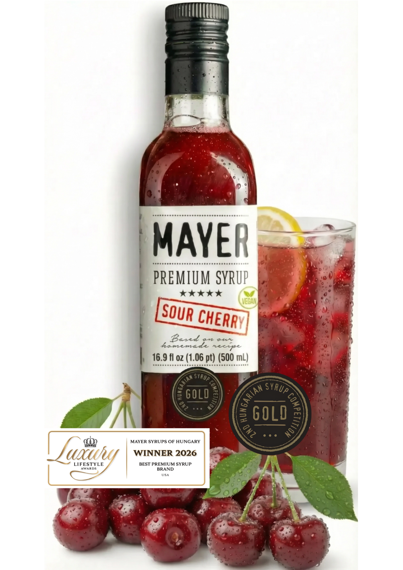 Sour cherry syrup 16.9 fl oz (1.06 pt) (500 ml)
