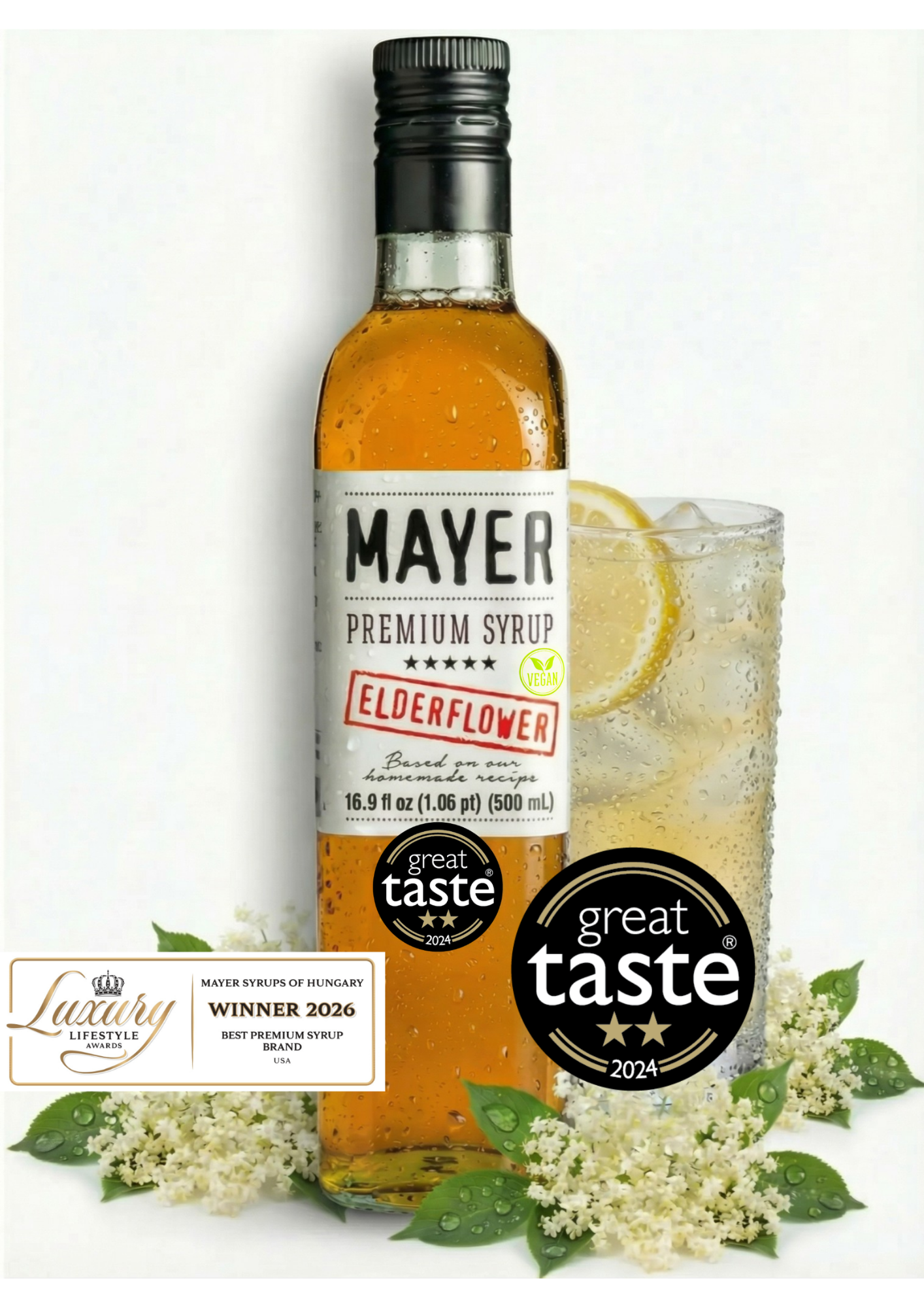 Elderflower syrup 16.9 fl oz (1.06 pt) (500 ml)