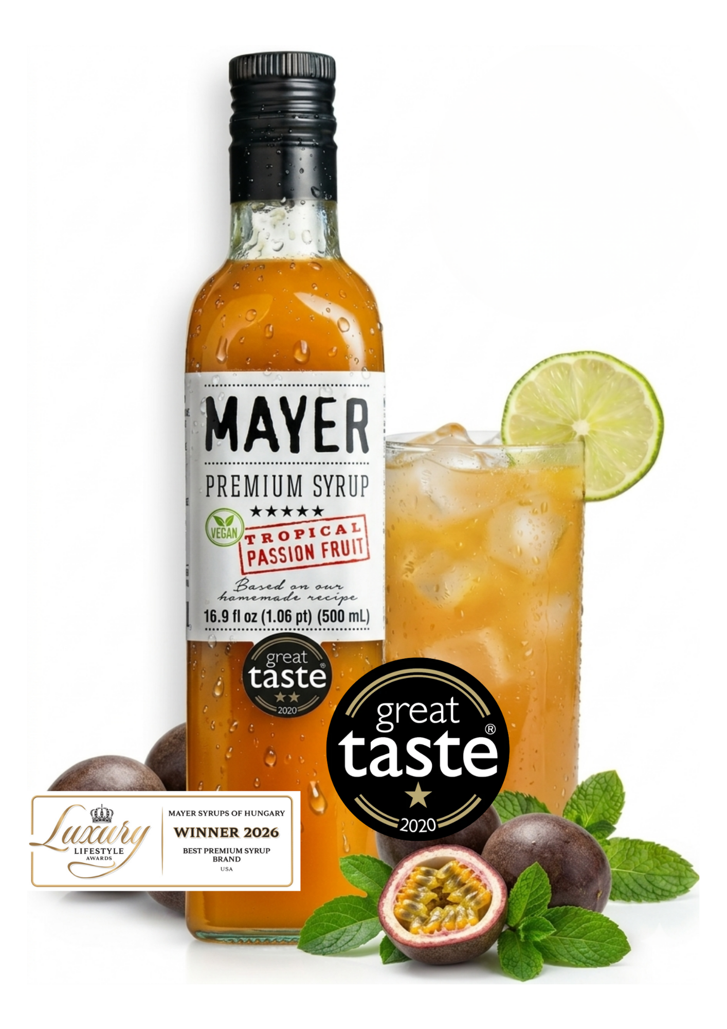 Tropical Passion Fruit Syrup 16.9 fl oz (1.06 pt) (500 ml)