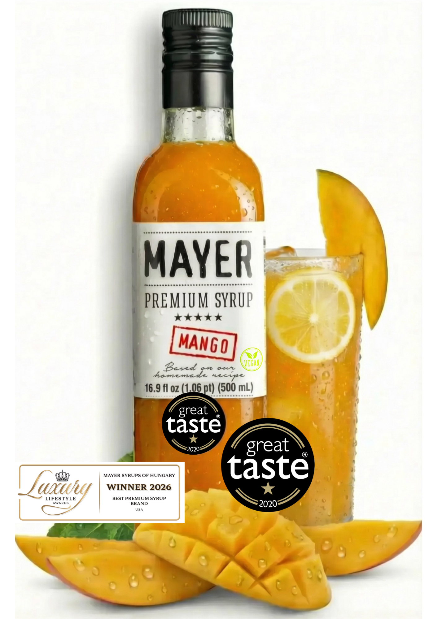 Mango syrup 16.9 fl oz (1.06 pt) (500 ml)