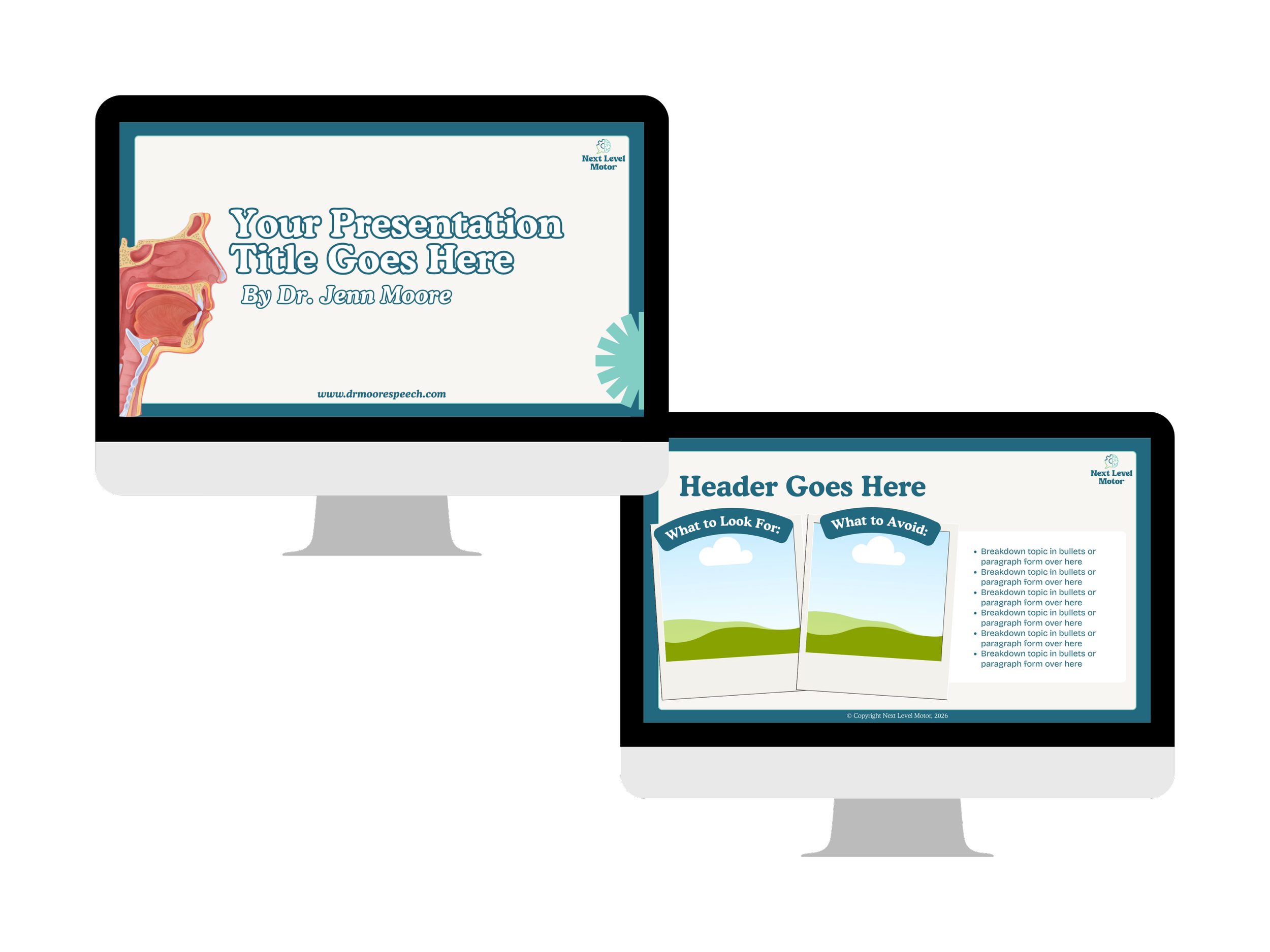 Presentation design for health and wellness brands