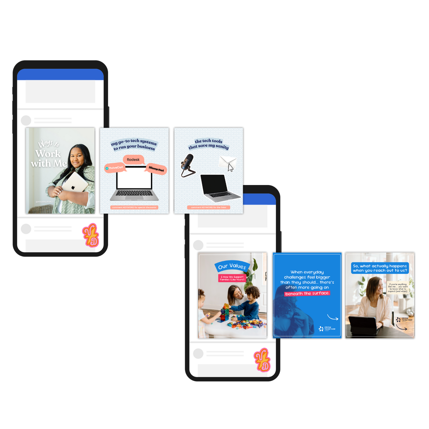 Canva social media template design for SLP