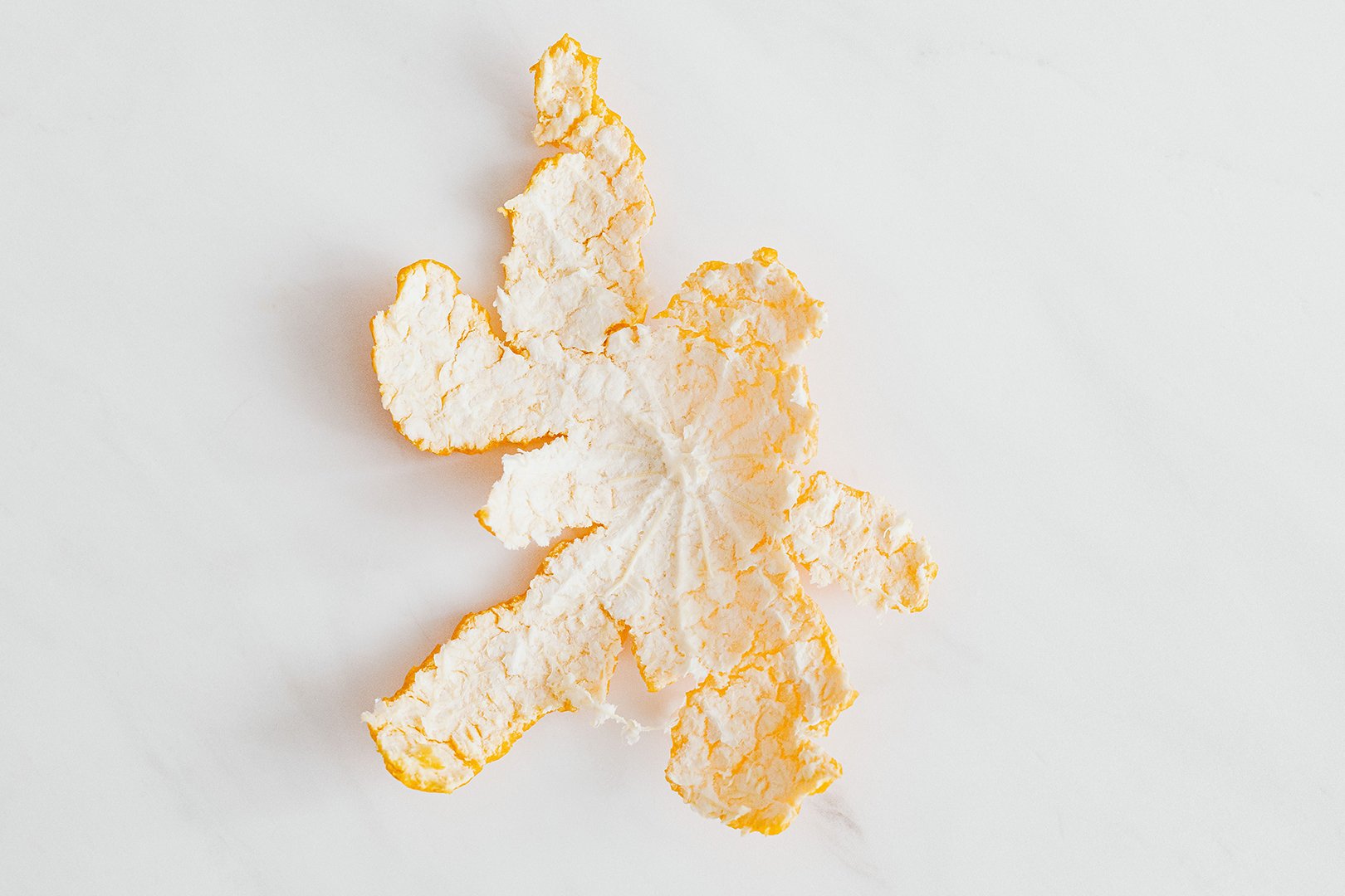 Closeup photo of an orange peel.