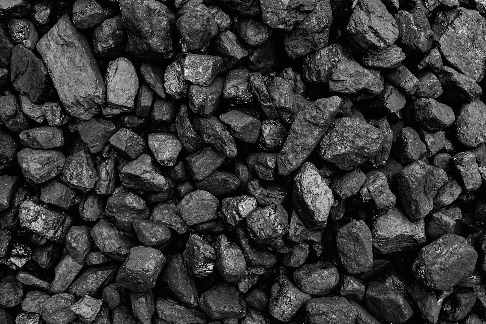 Closeup of black charcoal.