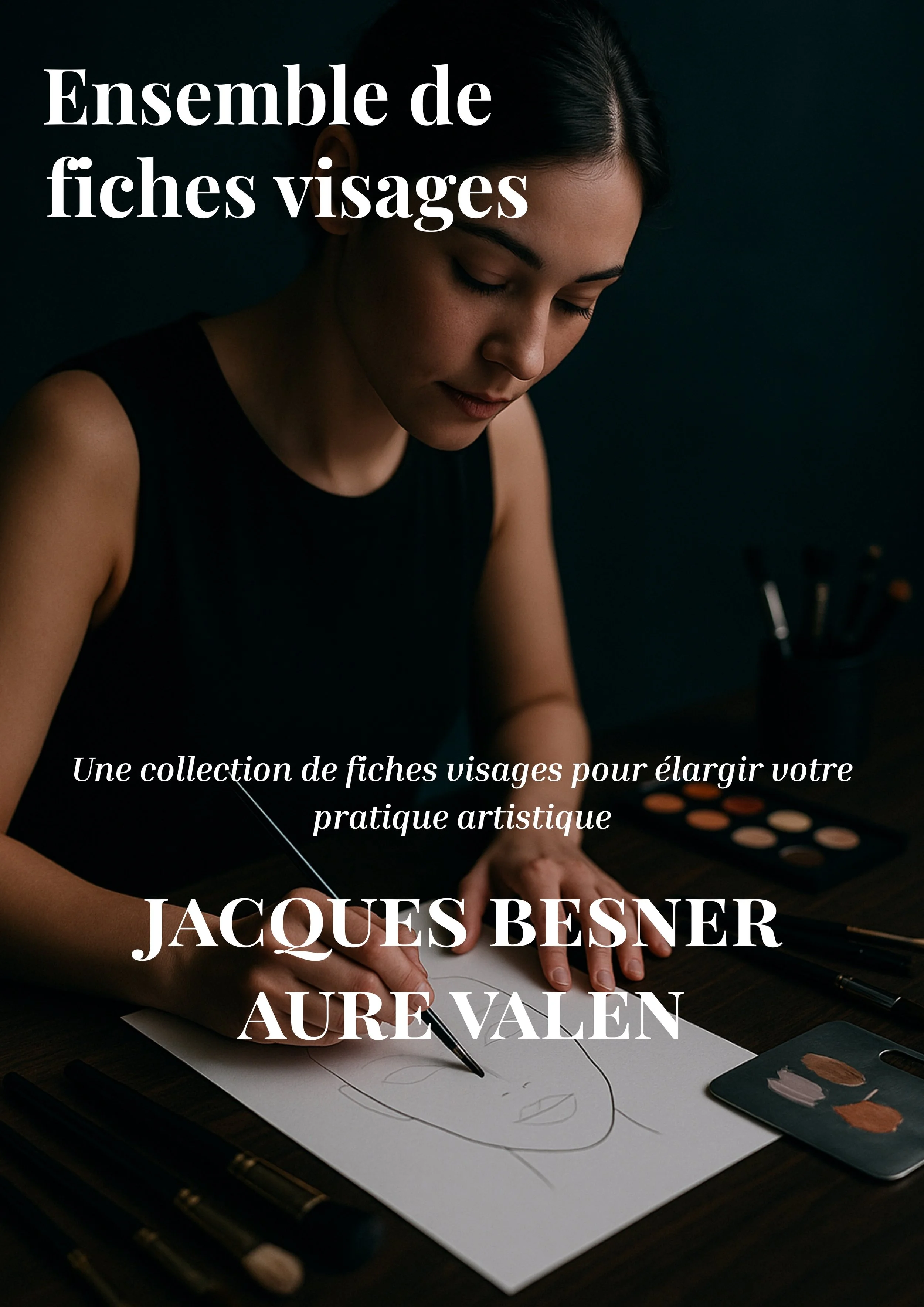 Couverture de l'ensemble de fiches visage en format PDF pour la planification maquillage.