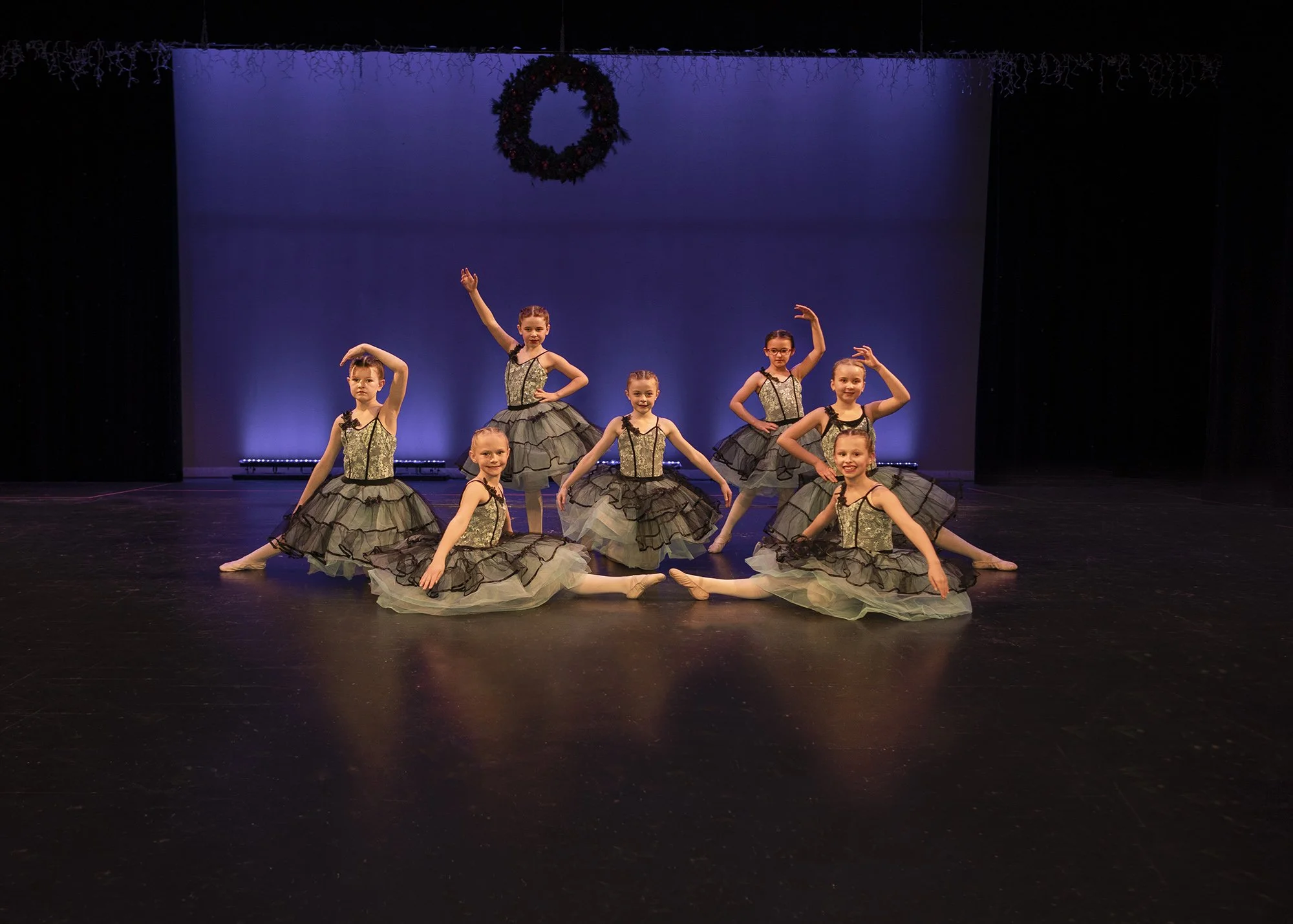 Dancers in green dresss