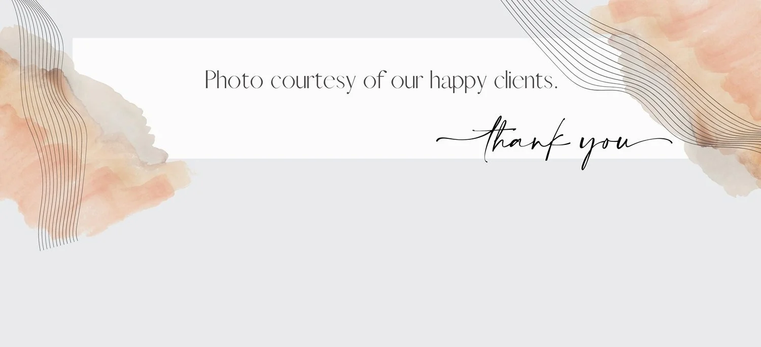 Thank you note to L'Atelier By ATB's clients for providing photos of their newly decorated spaces.