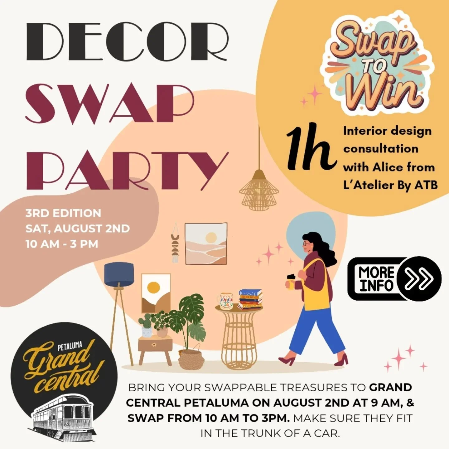 🌻 Ready to refresh your home d&eacute;cor and be kind to the planet without breaking the bank? ✨ Join us for our Decor Swap Party on August 2nd!

You made the last edition a success, so we're coming back for a third round! 🎉 Join Alice from @lateli